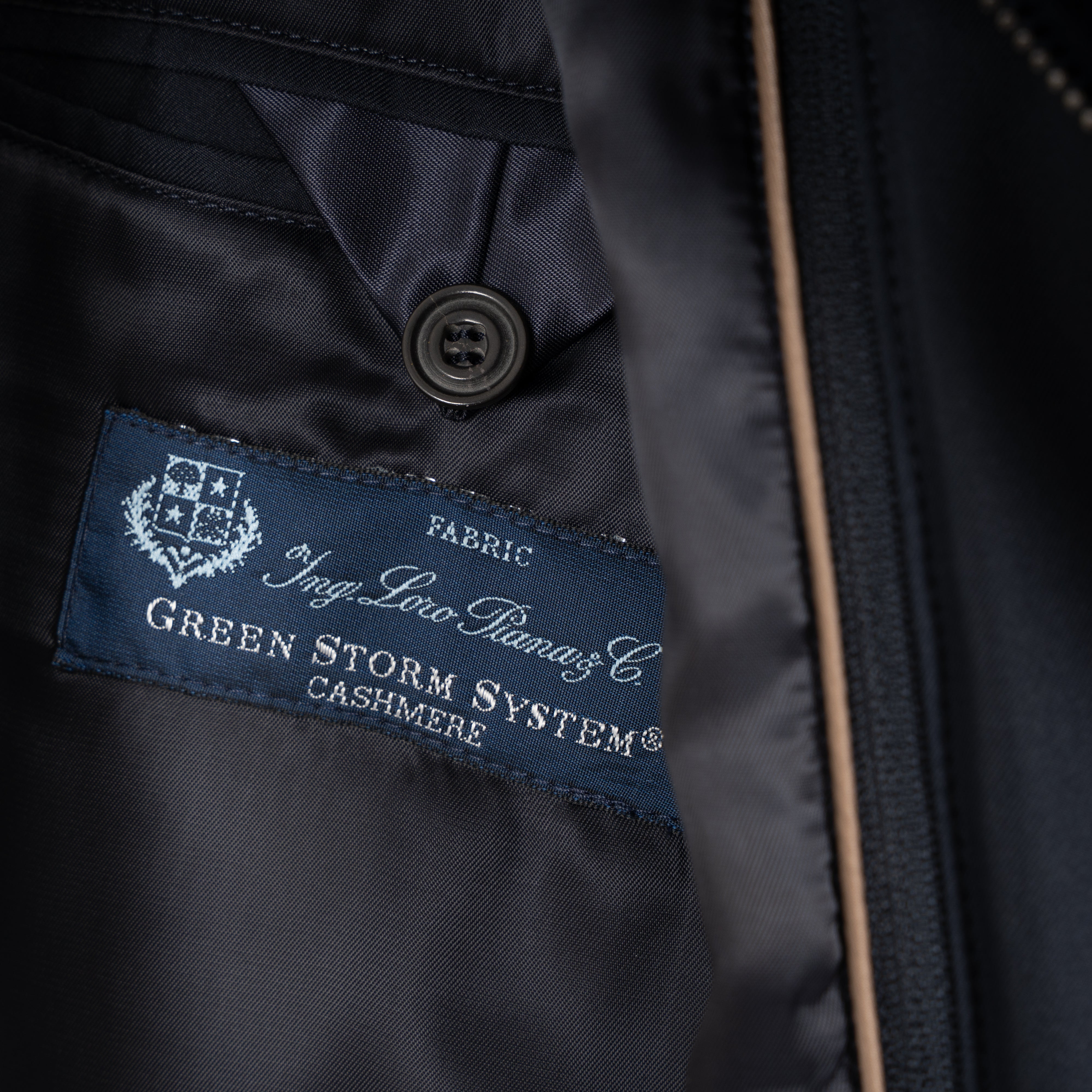 Paul & Shark Mantel Donkerblauw | Loro Piana Green Storm System® Cashmere