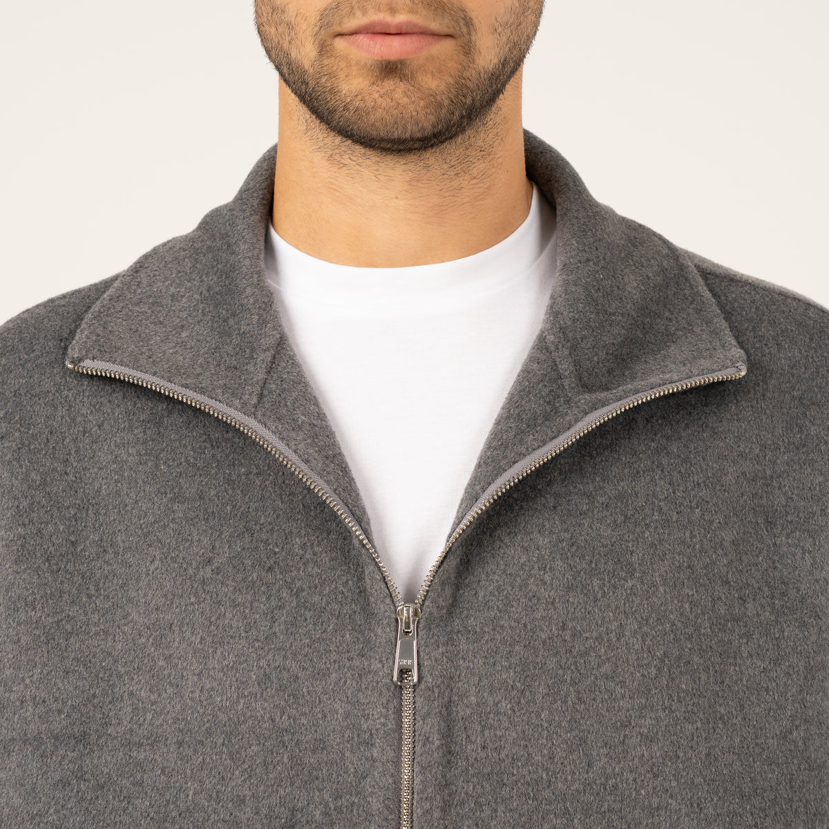 Hopeium Overshirt Grijs | Winter Wooly Short Jacket
