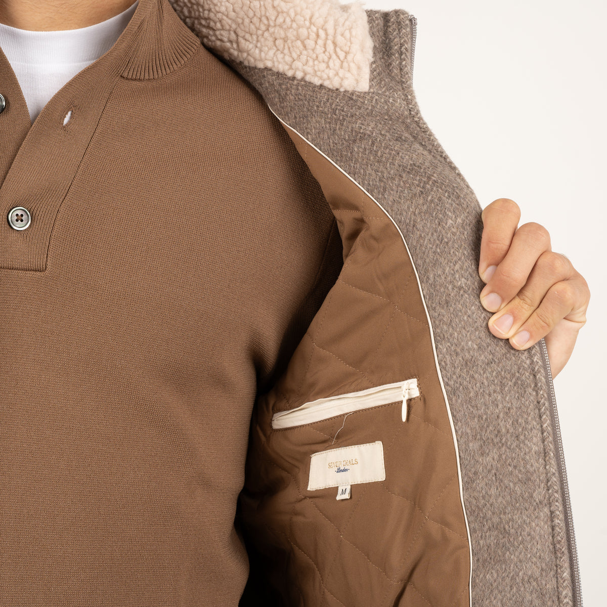 SEVEN DIALS Bomberjack Lichtbruin | Loc