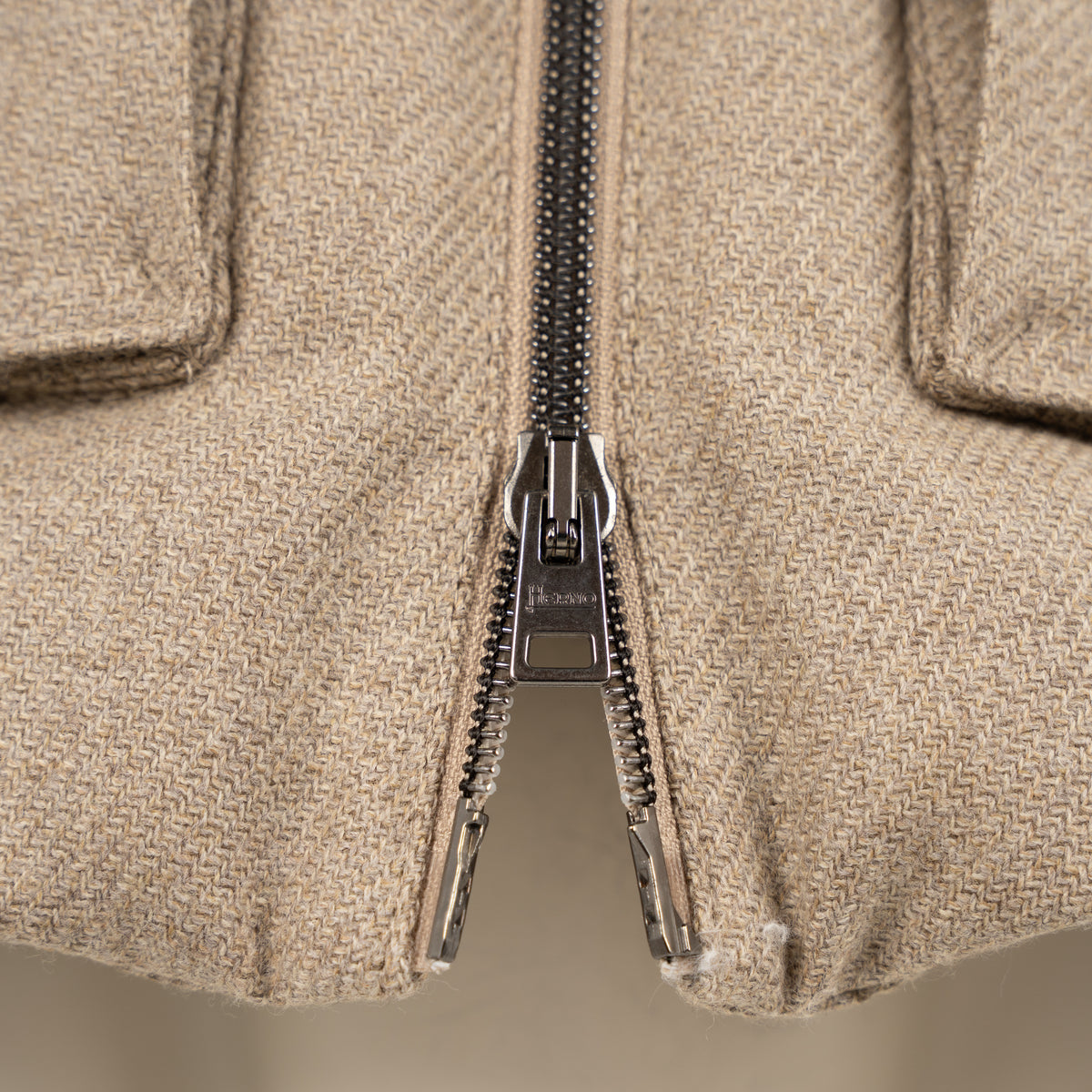 Herno Bomberjack Beige | Wool Tweed