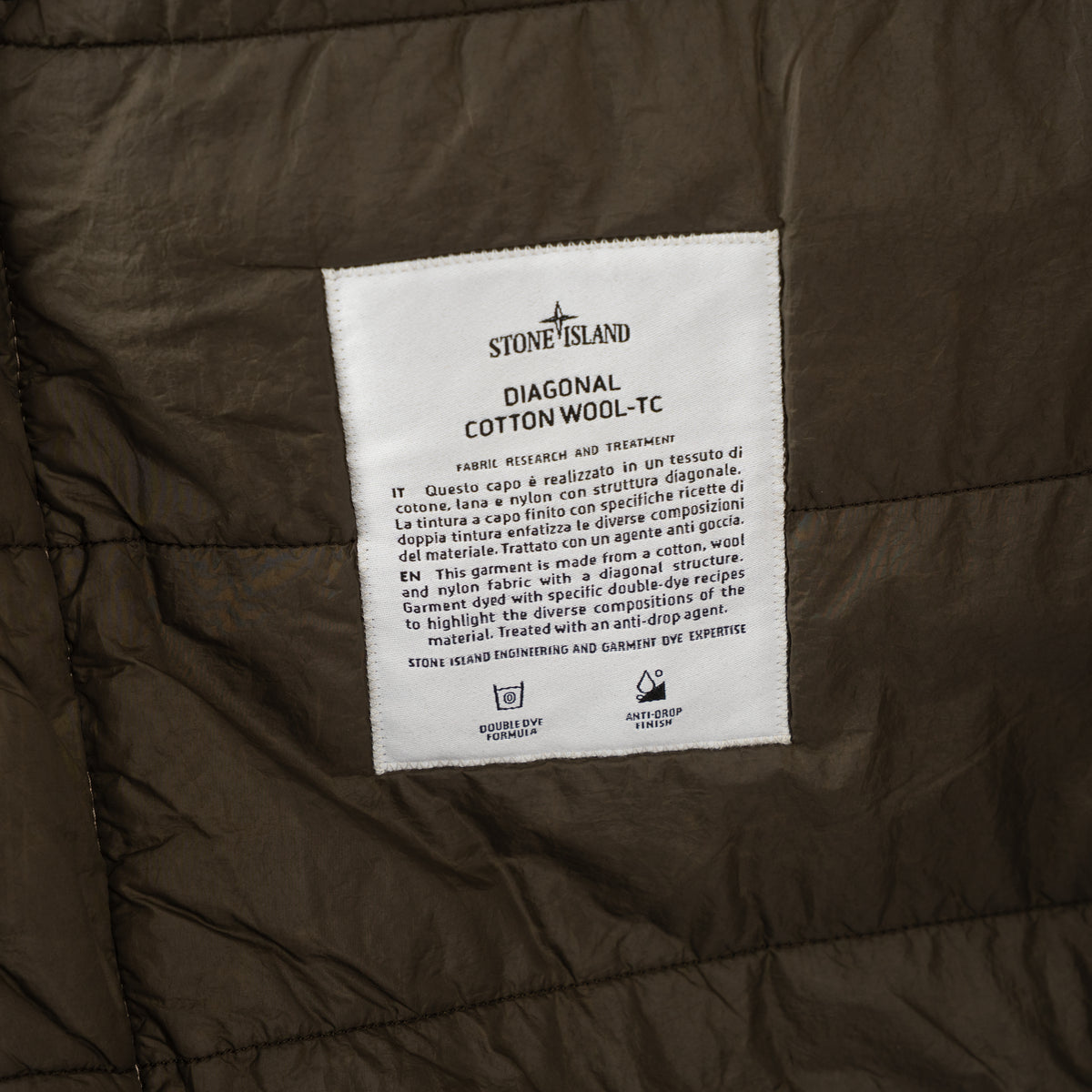Stone Island Field Jacket Beige | Diagonal Cotton Wool-TC