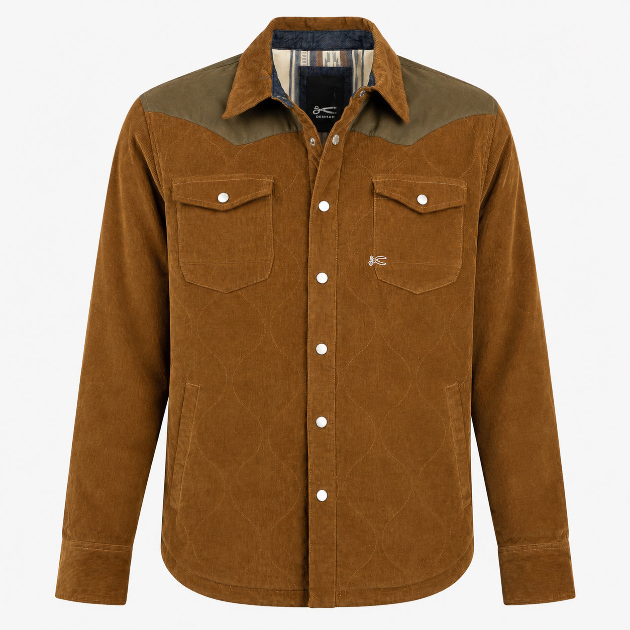 Denham Corduroy Overshirt Bruin | Craft Jacket Cotea