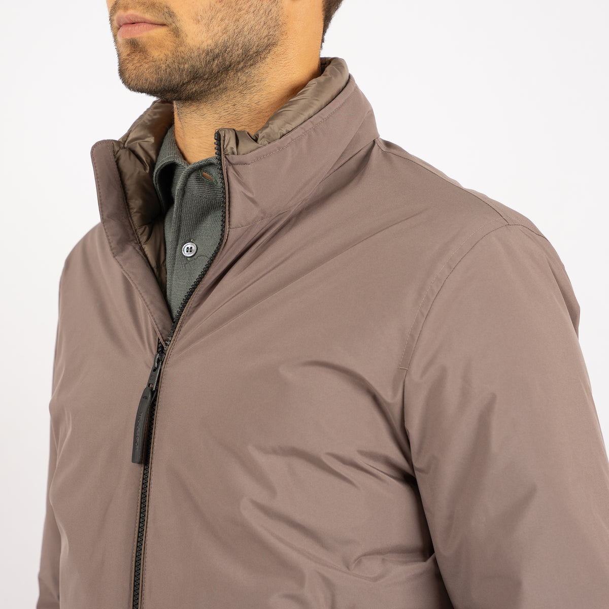 Woolrich Bomberjack Taupe | Lewis Bomber