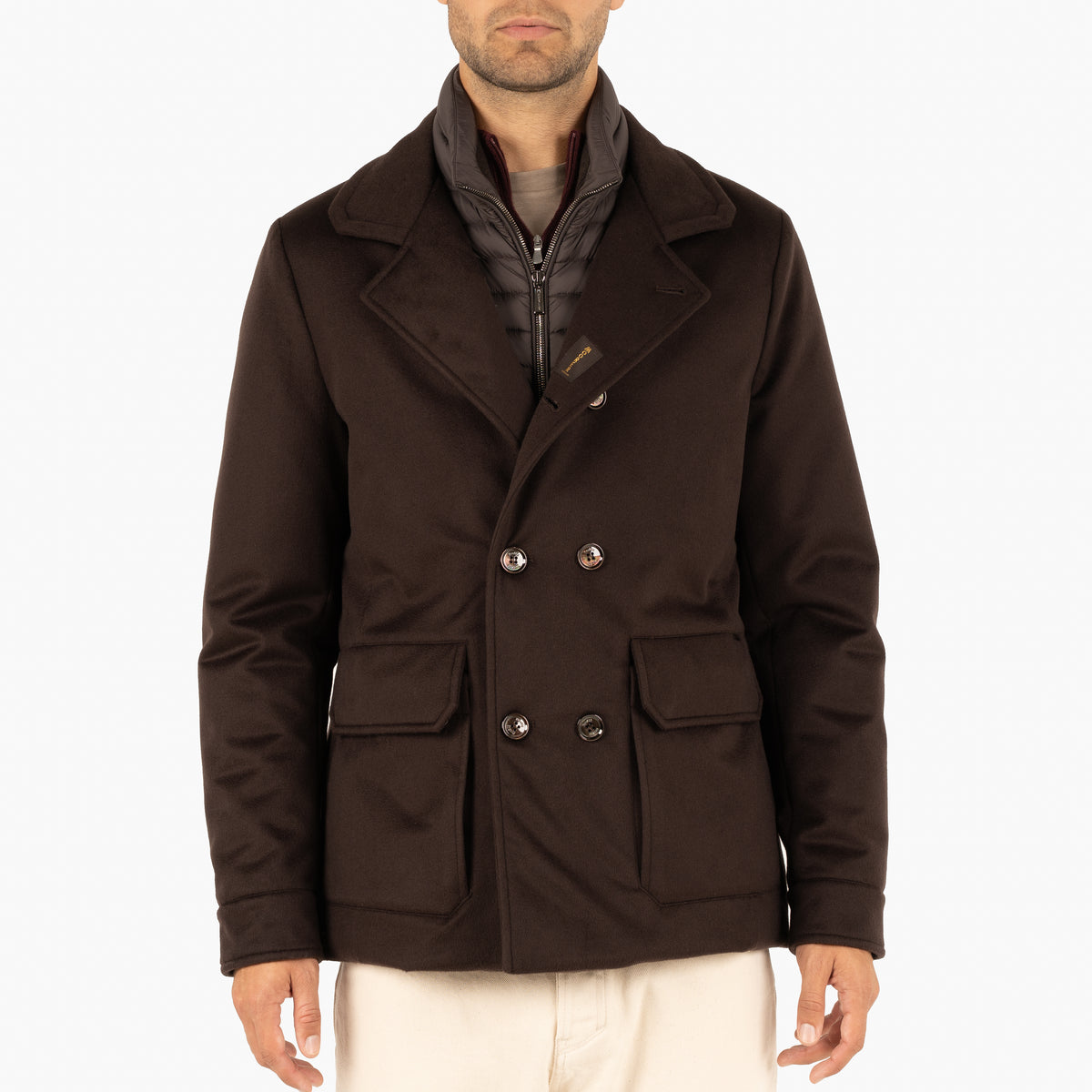 Moorer Baby-Cashmere Jas Bruin | Bas-B5L
