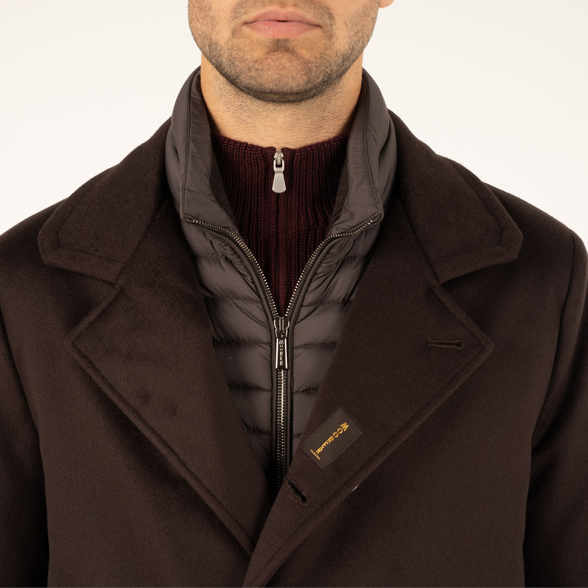 Moorer Baby-Cashmere Jas Bruin | Bas-B5L