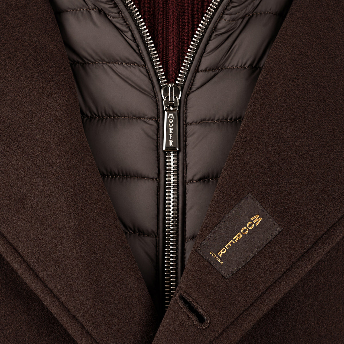 Moorer Baby-Cashmere Jas Bruin | Bas-B5L