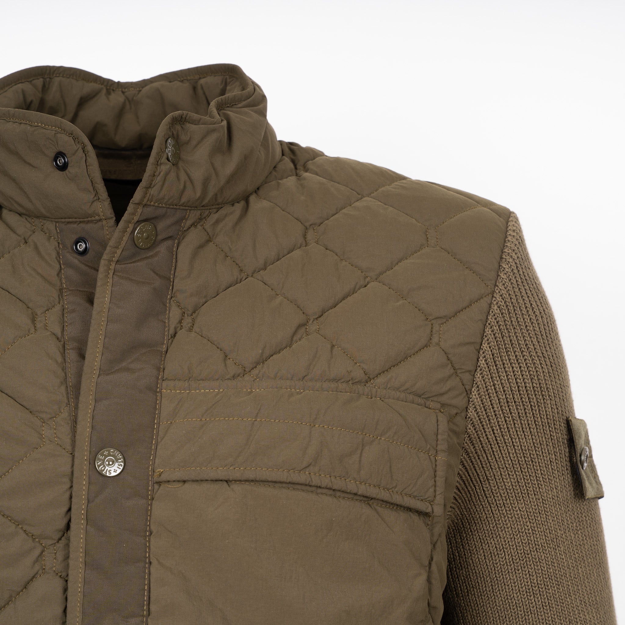 Stone Island Hybride Donsjack Groen | Ghost