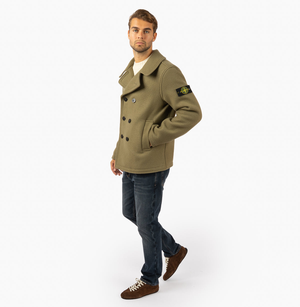 Stone Island Peacoat Jack Groen | Heavy Melton