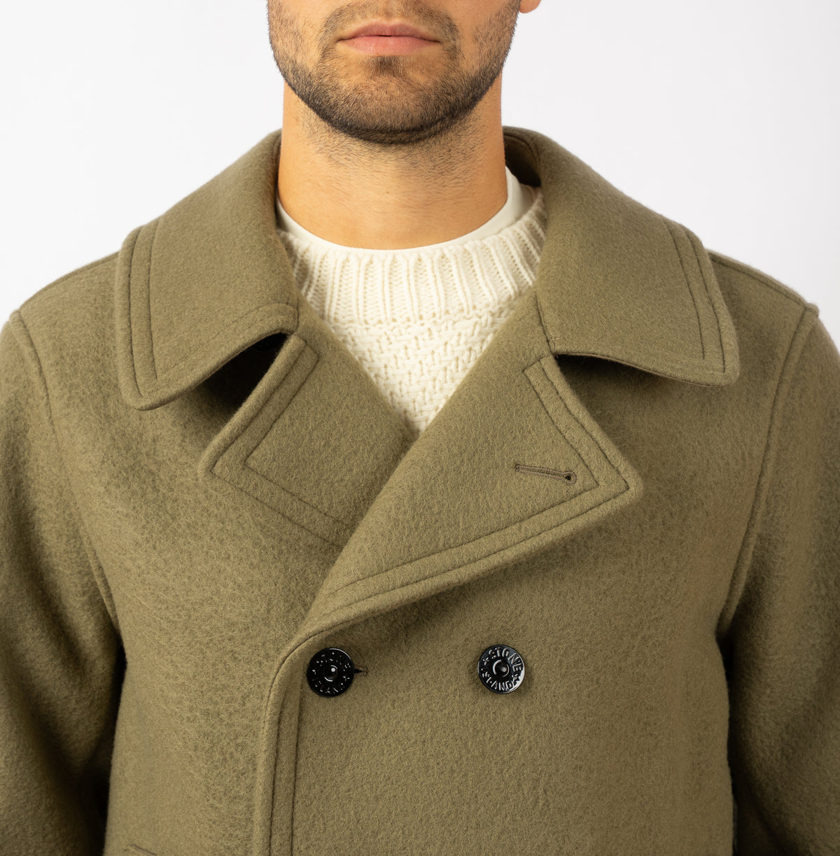 Stone Island Peacoat Jack Groen | Heavy Melton