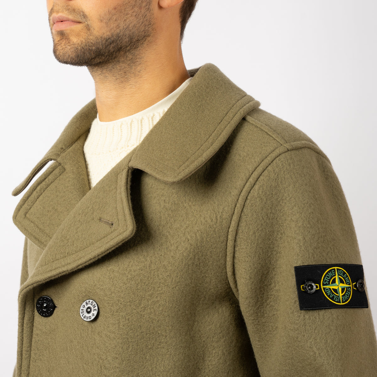 Stone Island Peacoat Jack Groen | Heavy Melton