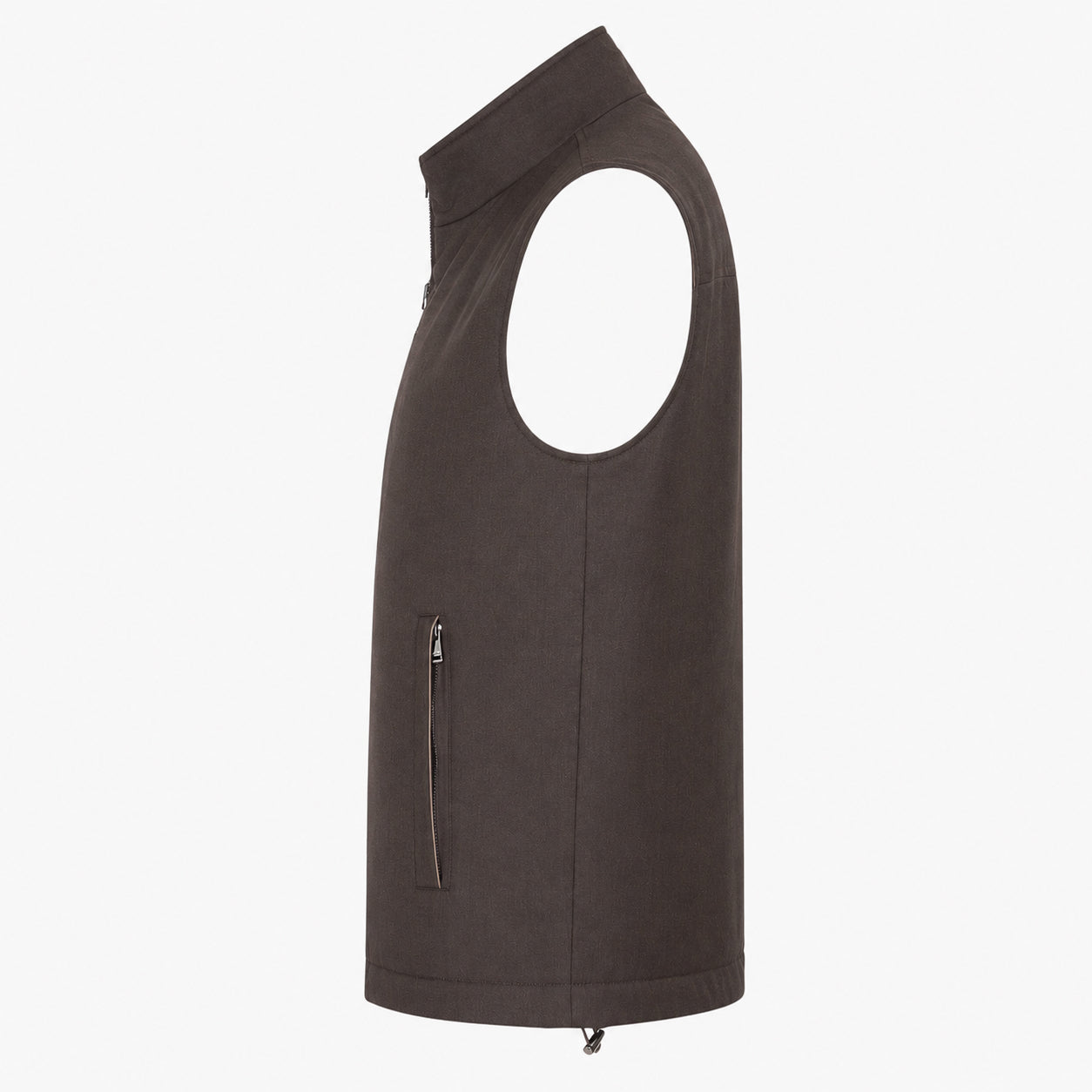 Paul & Shark Reversible Bodywarmer Bruin | Loro Piana Rain System® Zelander® Wool