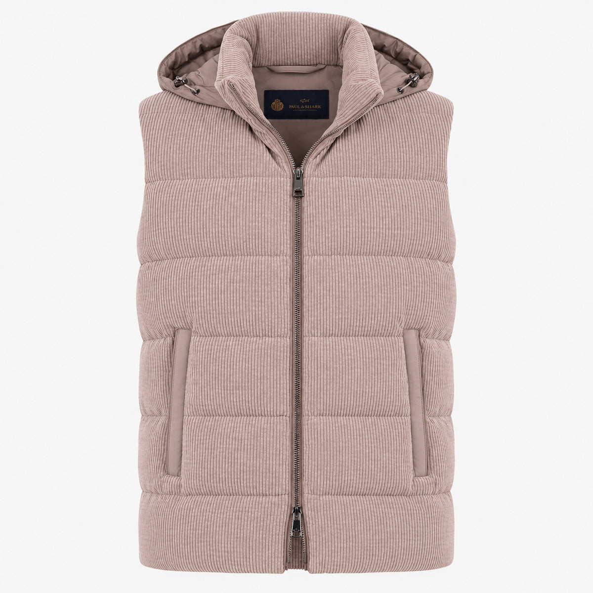 Paul & Shark Bodywarmer Beige | Corduroy Re-Goose Down