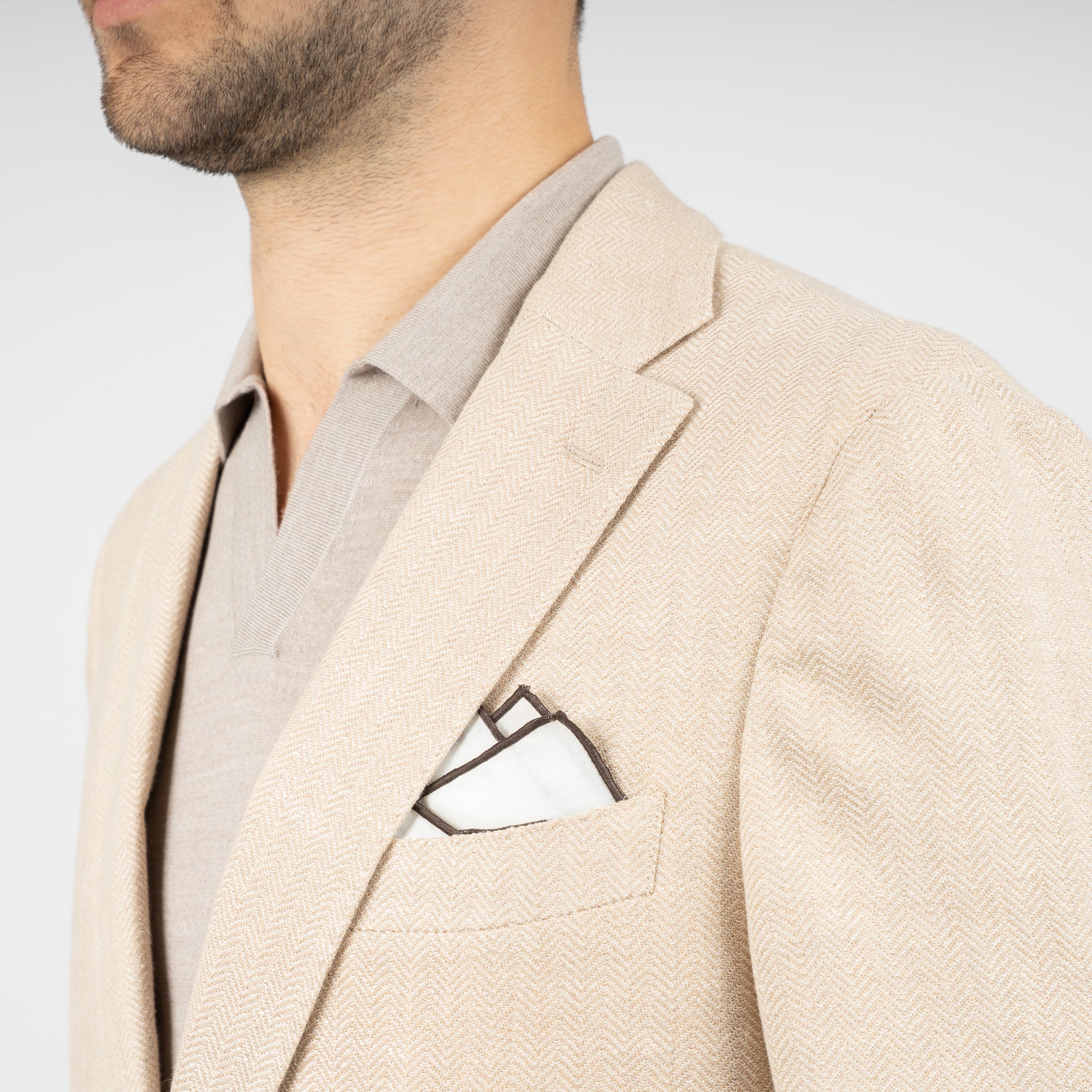 SEVEN DIALS Colbert Beige Visgraat | Brandley