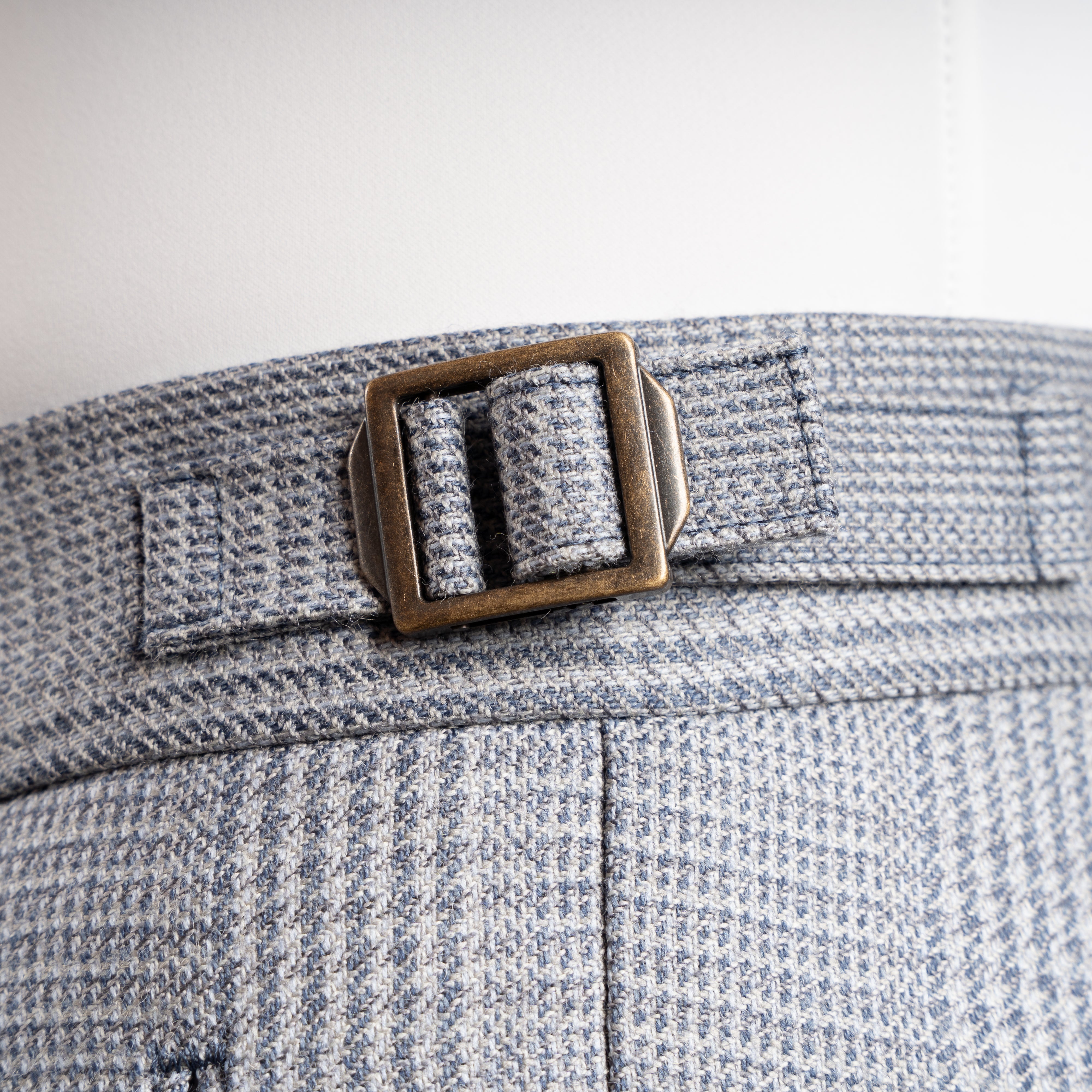 Berwich Pantalon Blauw/Grijs Geruit | Retrolong