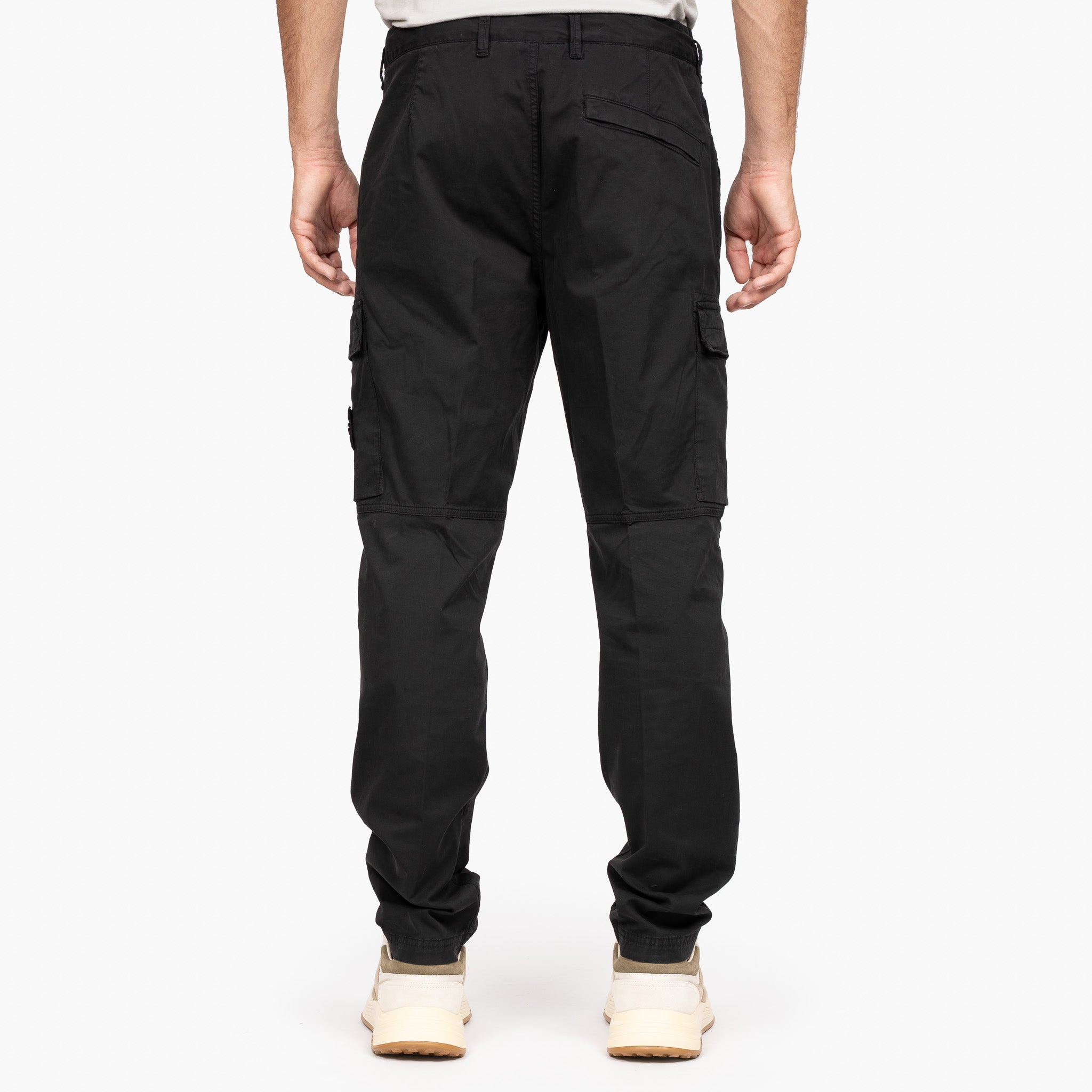 Stone Island Cargobroek Zwart | Stretch Cotton Twill