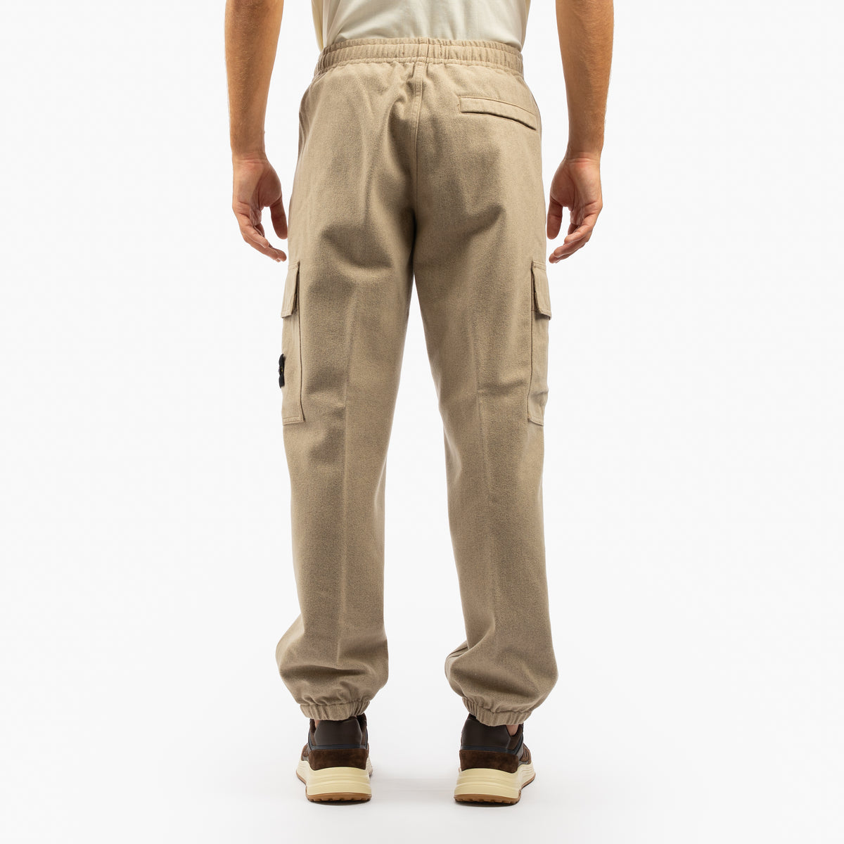 Stone Island Flannel Broek Beige | Wool Nylon Flannel-TC