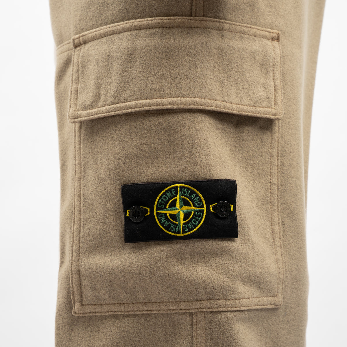 Stone Island Flannel Broek Beige | Wool Nylon Flannel-TC