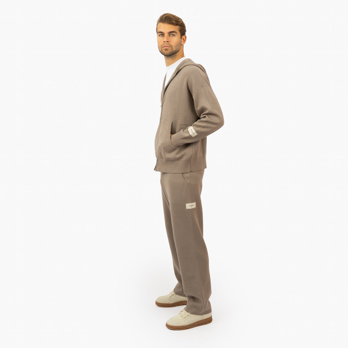 Flaneur Knitted Pantalon Taupe | Atelier Knit Pants