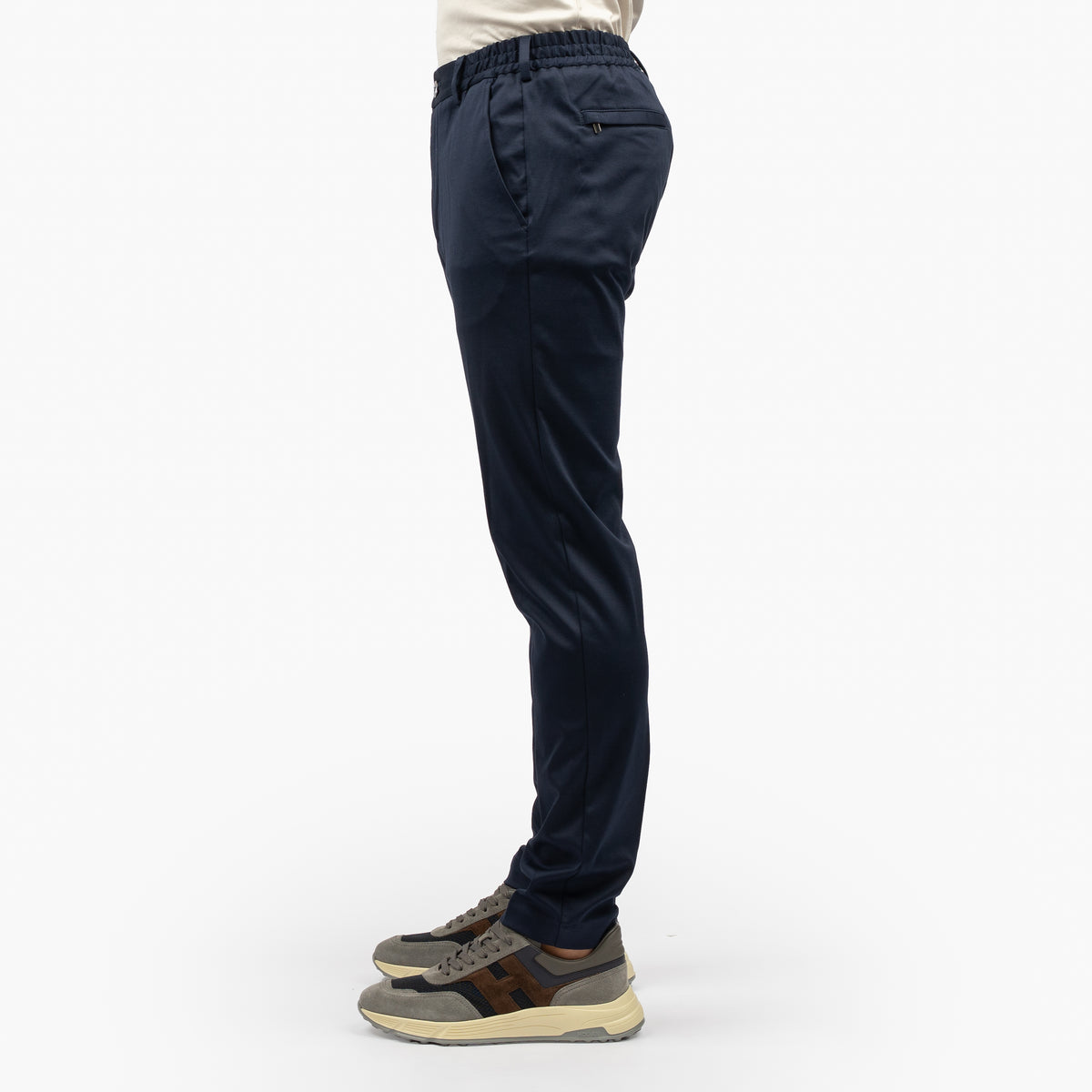 Valenza Pantalon Blauw | Supima Tapered Trousers