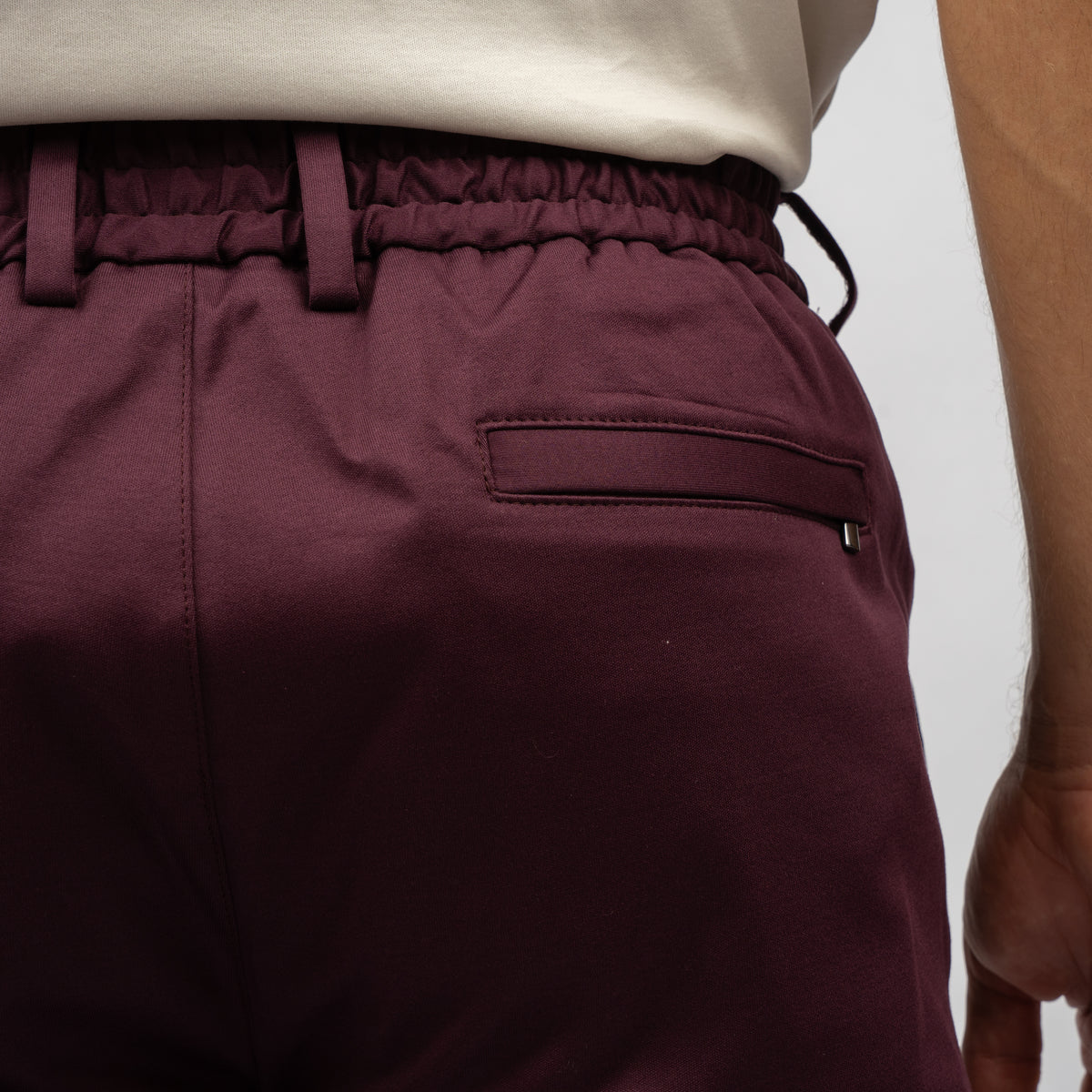 Valenza Pantalon Bordeaux Rood | Supima Tapered Trousers