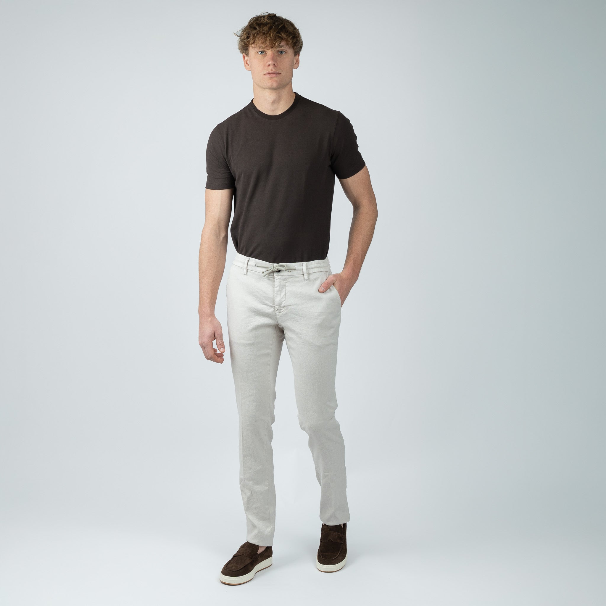 Mason's Linnen Chino Licht Grijs| Milano Jogger
