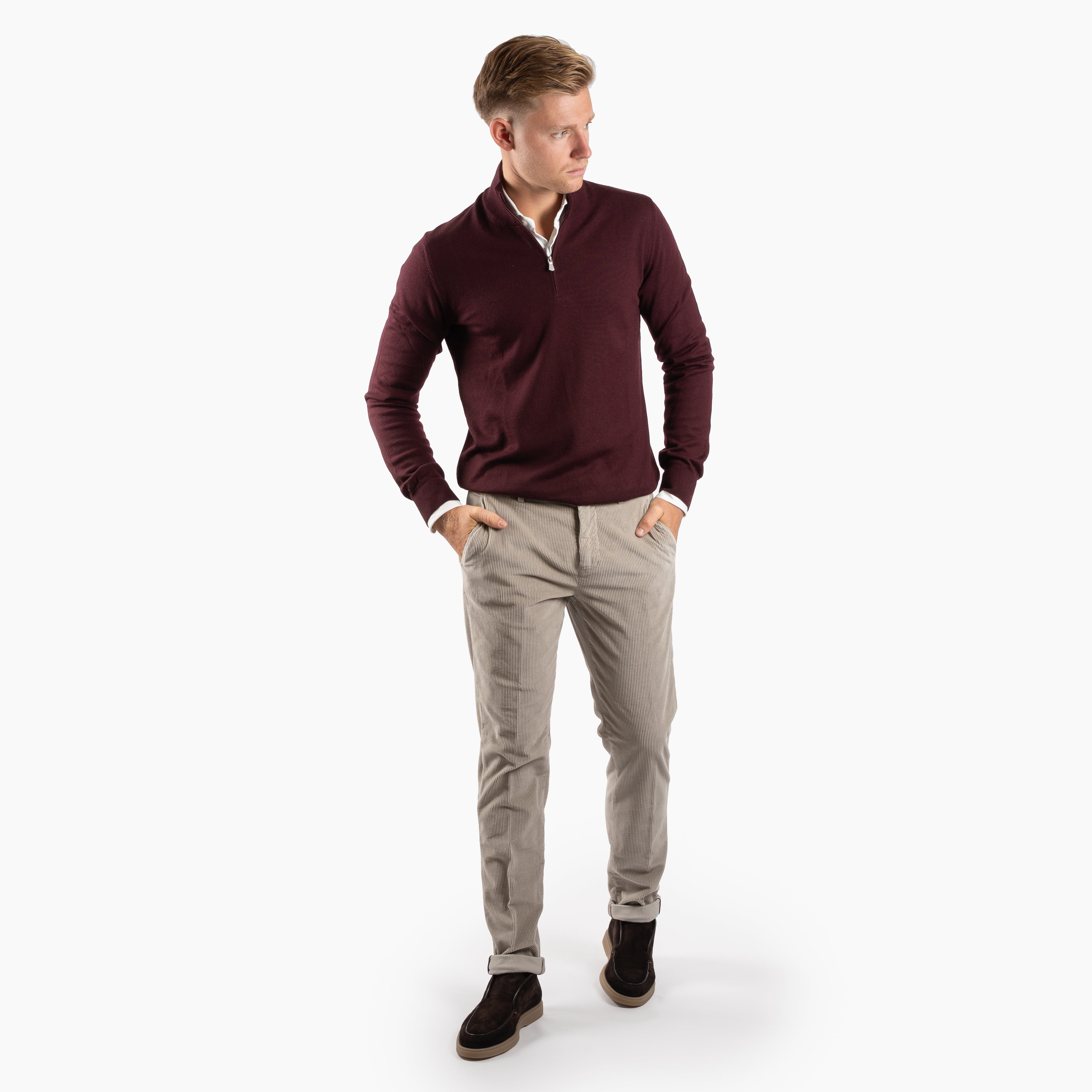 Mason's Chino Corduroy Taupe | Torino