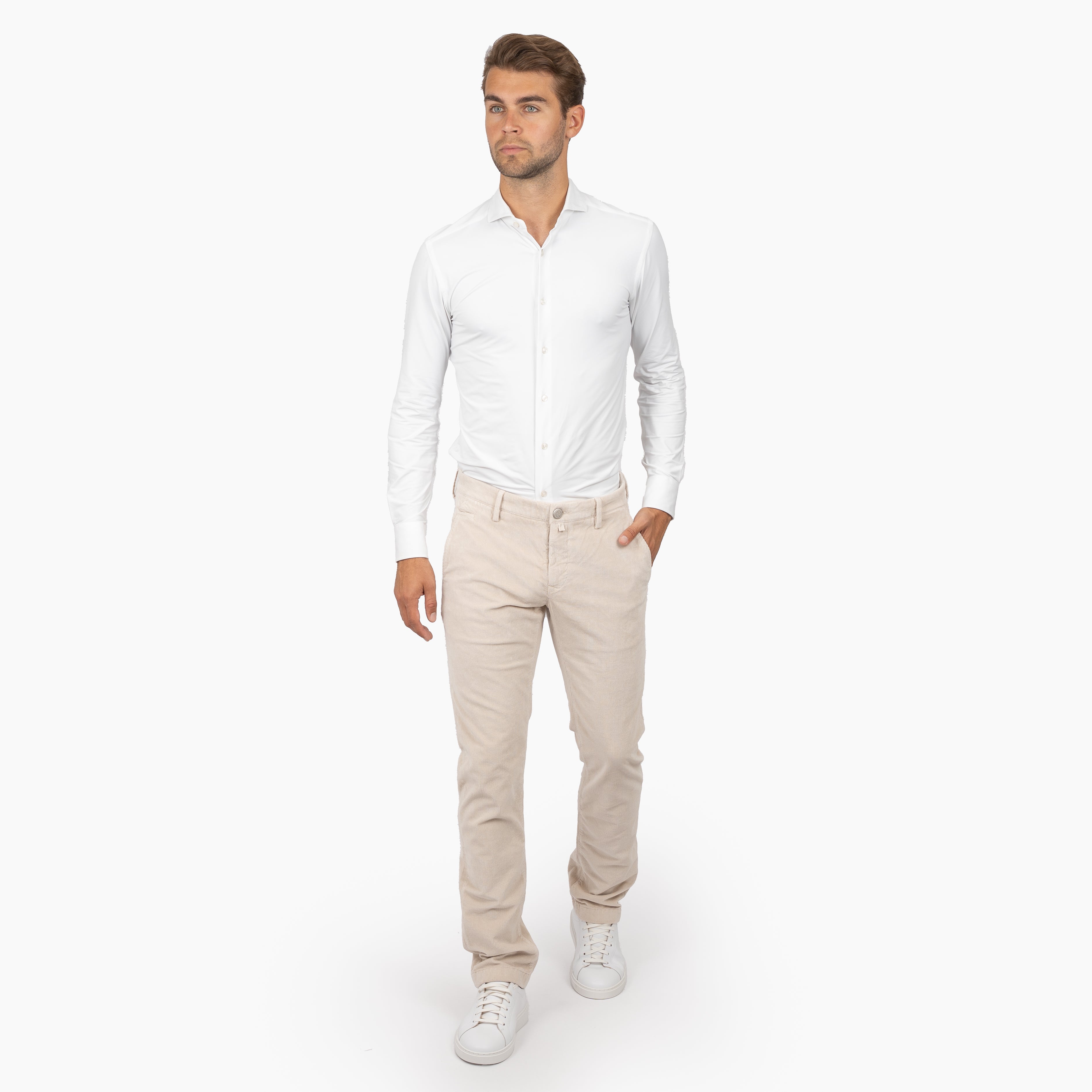 Jacob Cohen Chino Corduroy Crème | Bobby
