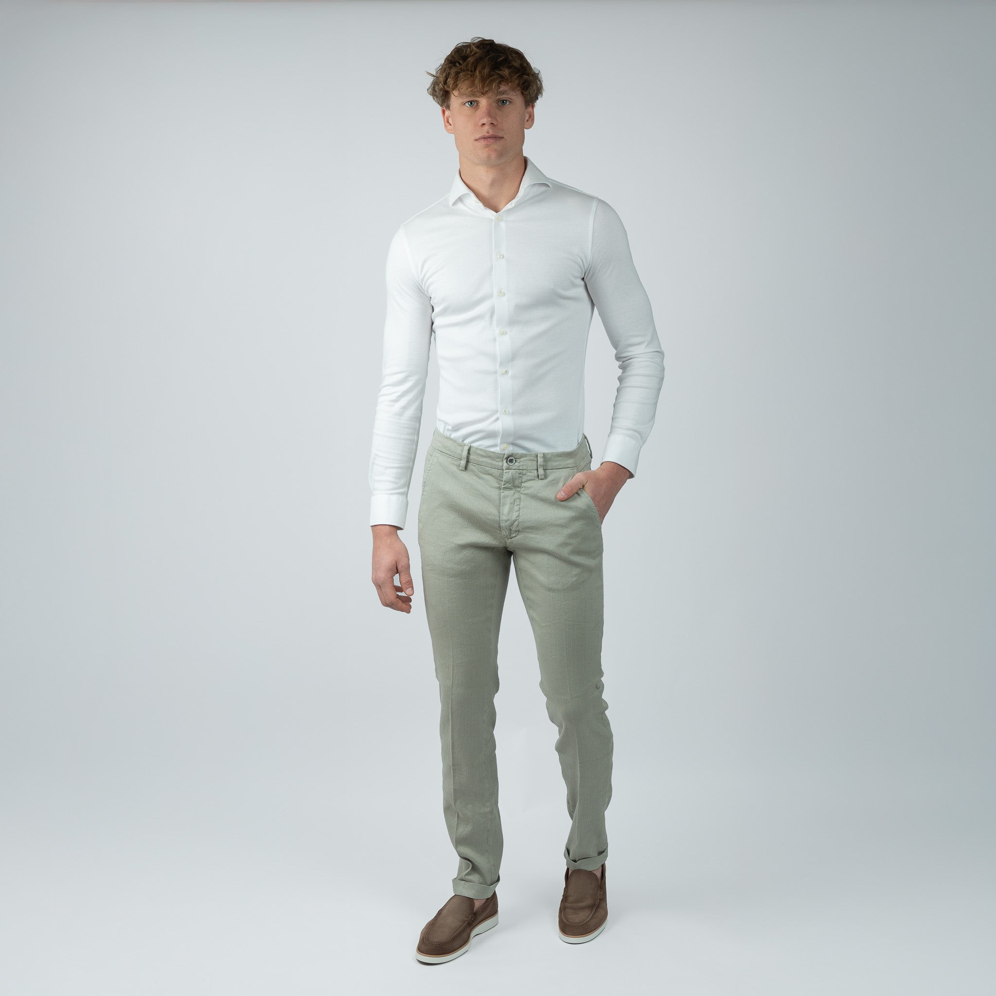 Mason's Linnen Chino Lichtgroen | Torino