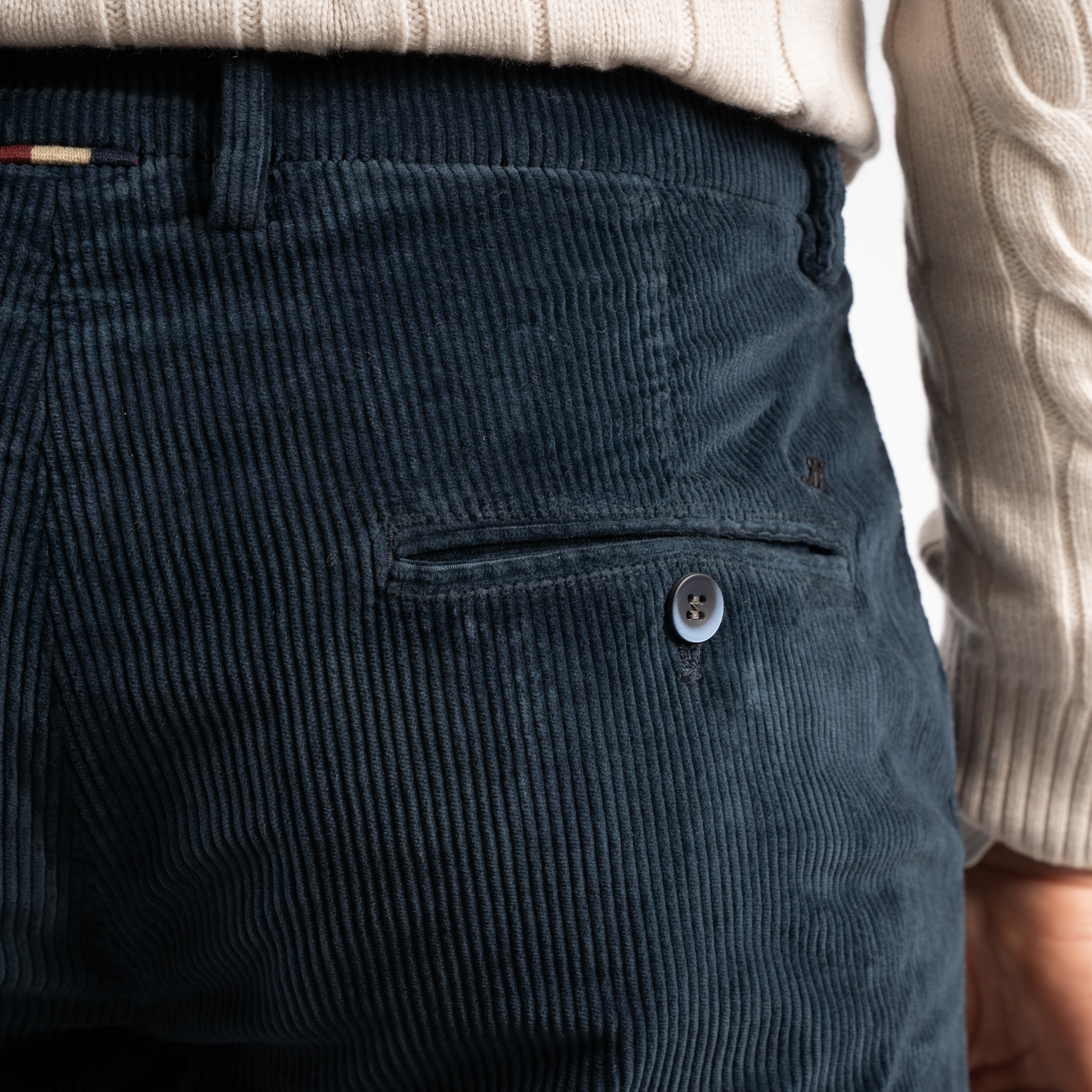 Mason's Chino Corduroy Blauw | Torino