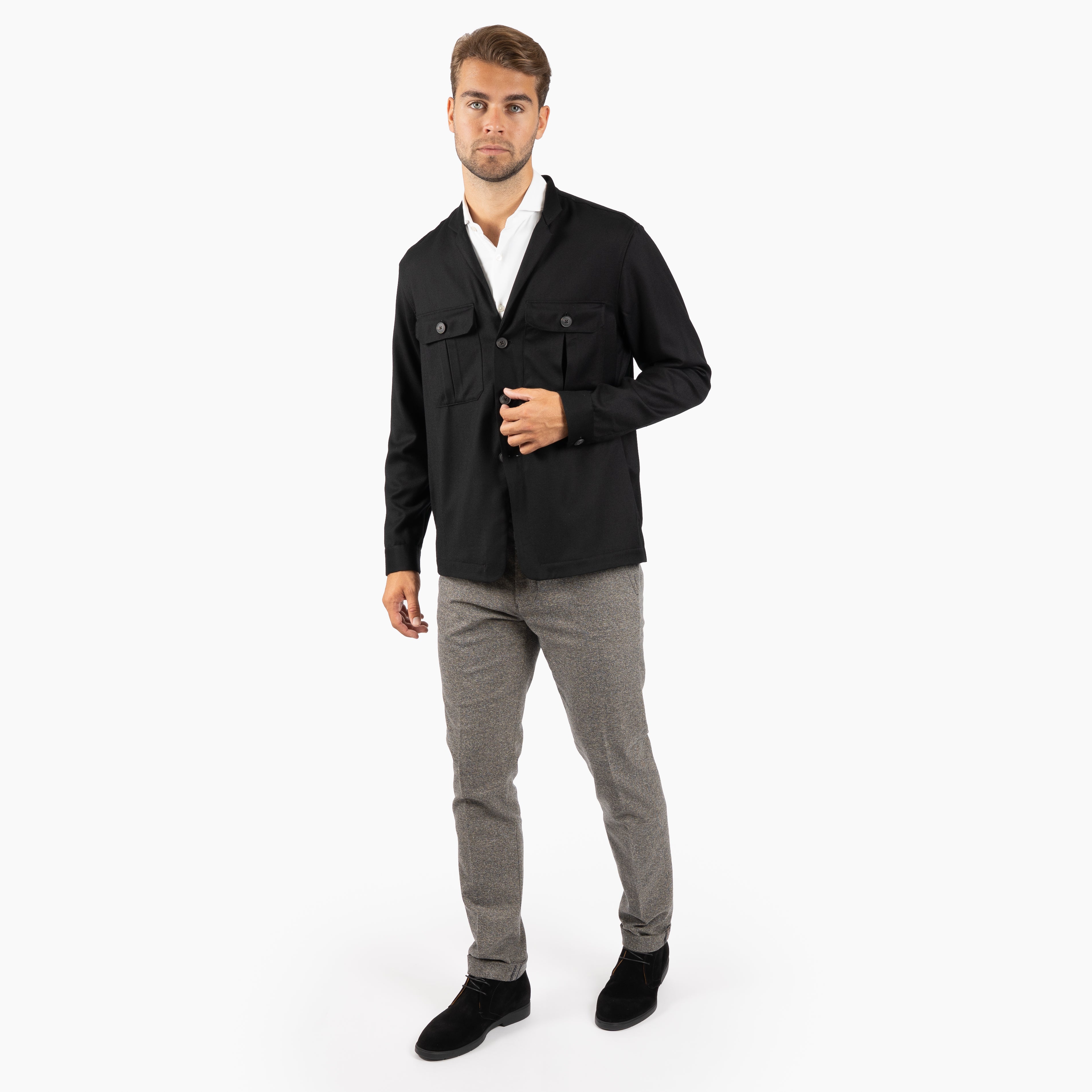 Mason's Chino Grijs Visgraat | Torino