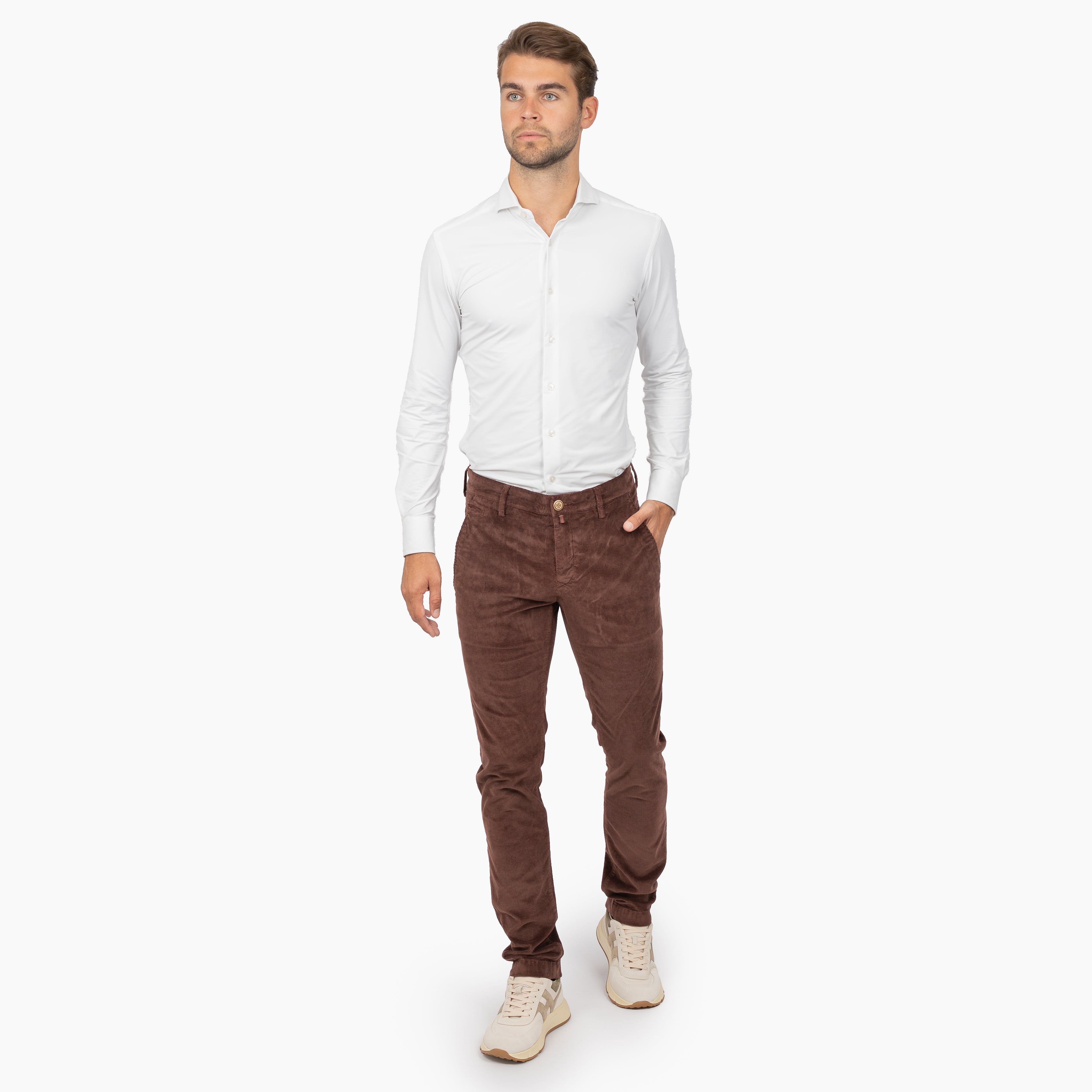 Jacob Cohen Chino Corduroy Bordeaux Rood | Bobby