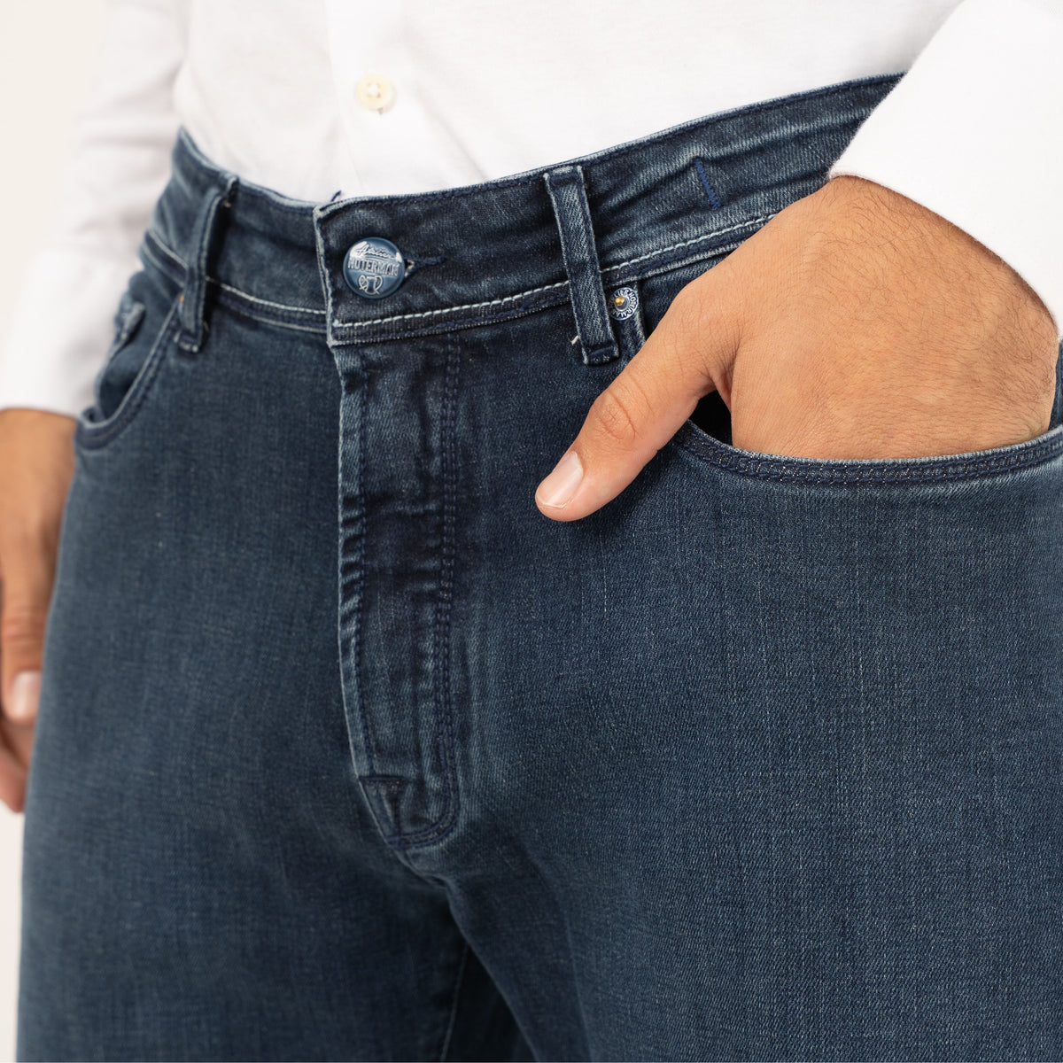 Atelier Noterman Jeans Donkerblauw | Regular Fit