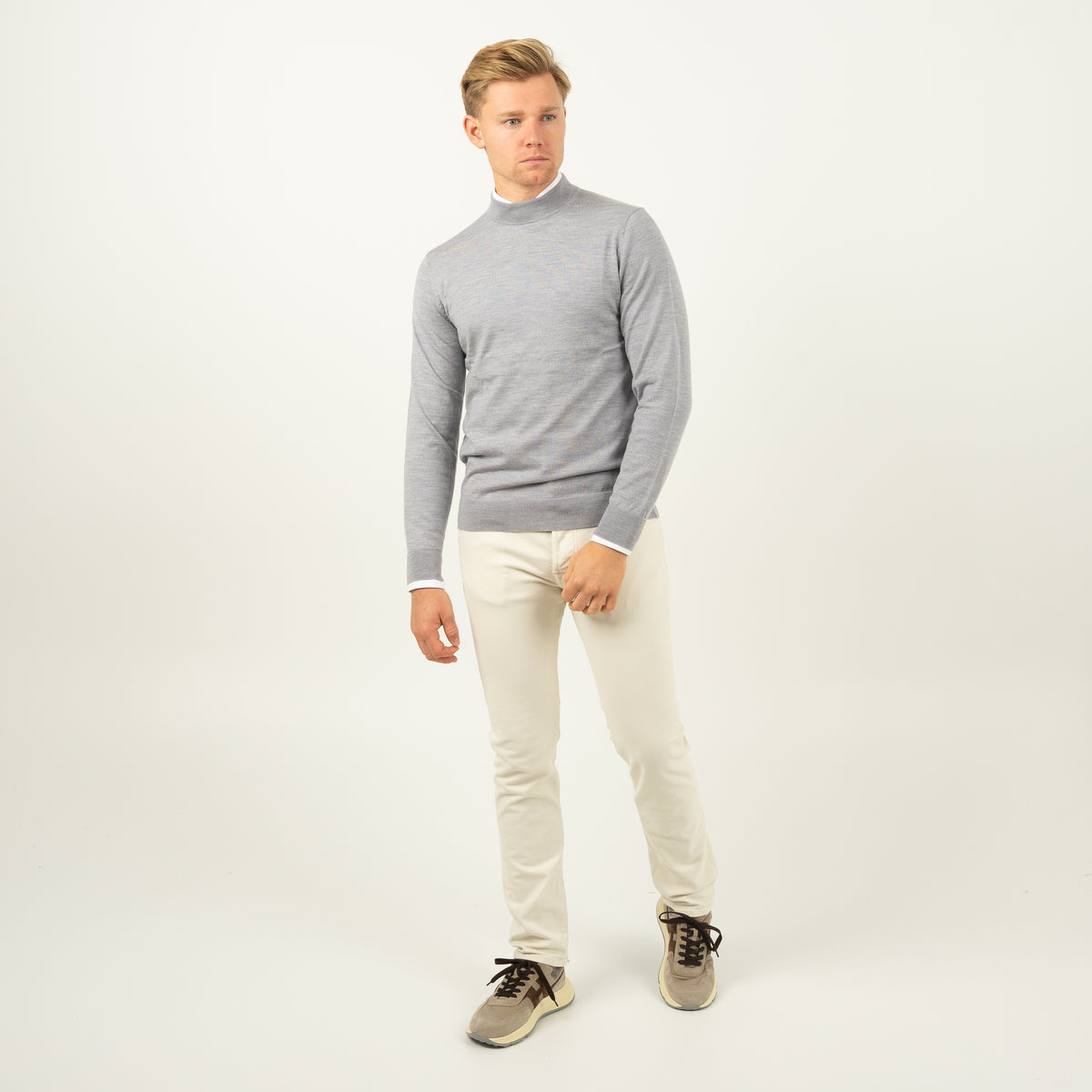 SEVEN DIALS Gebreide Turtleneck Trui Grijs | Goy