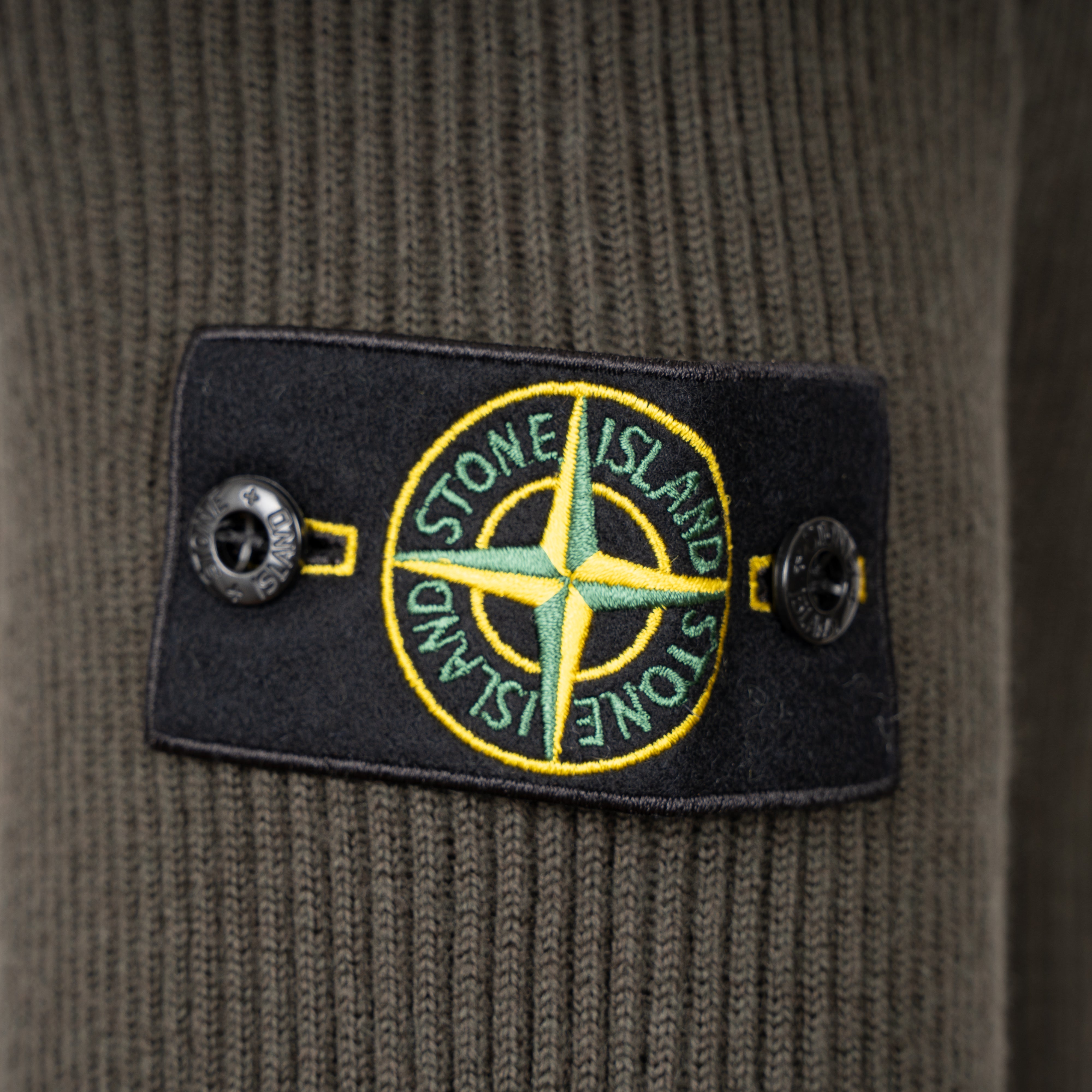 Stone Island Gebreid Vest Groen | Loose Fit RWS Wool