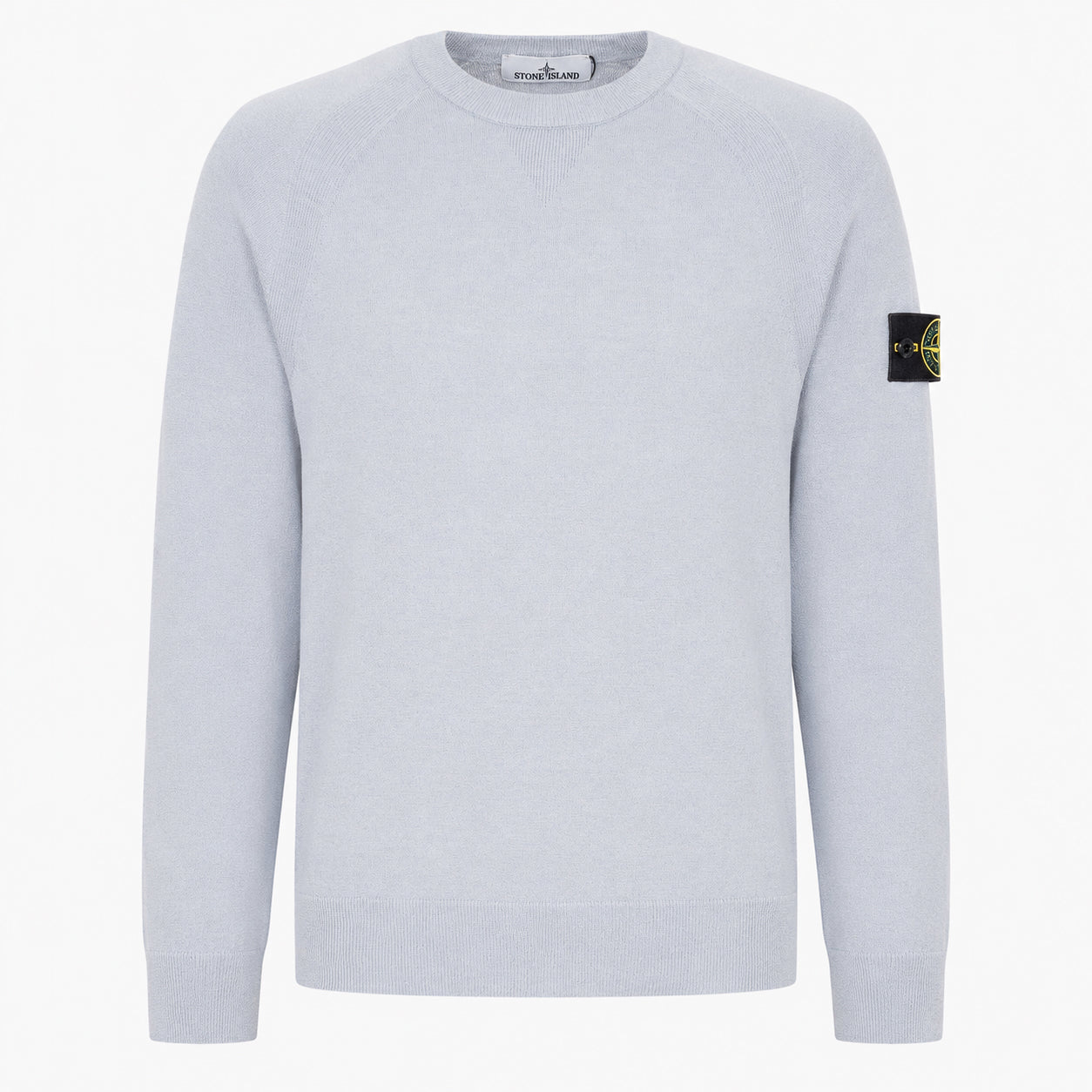 Stone Island Gebreide Trui Grijs/Blauw | Loose Fit Stretch RWS Wool
