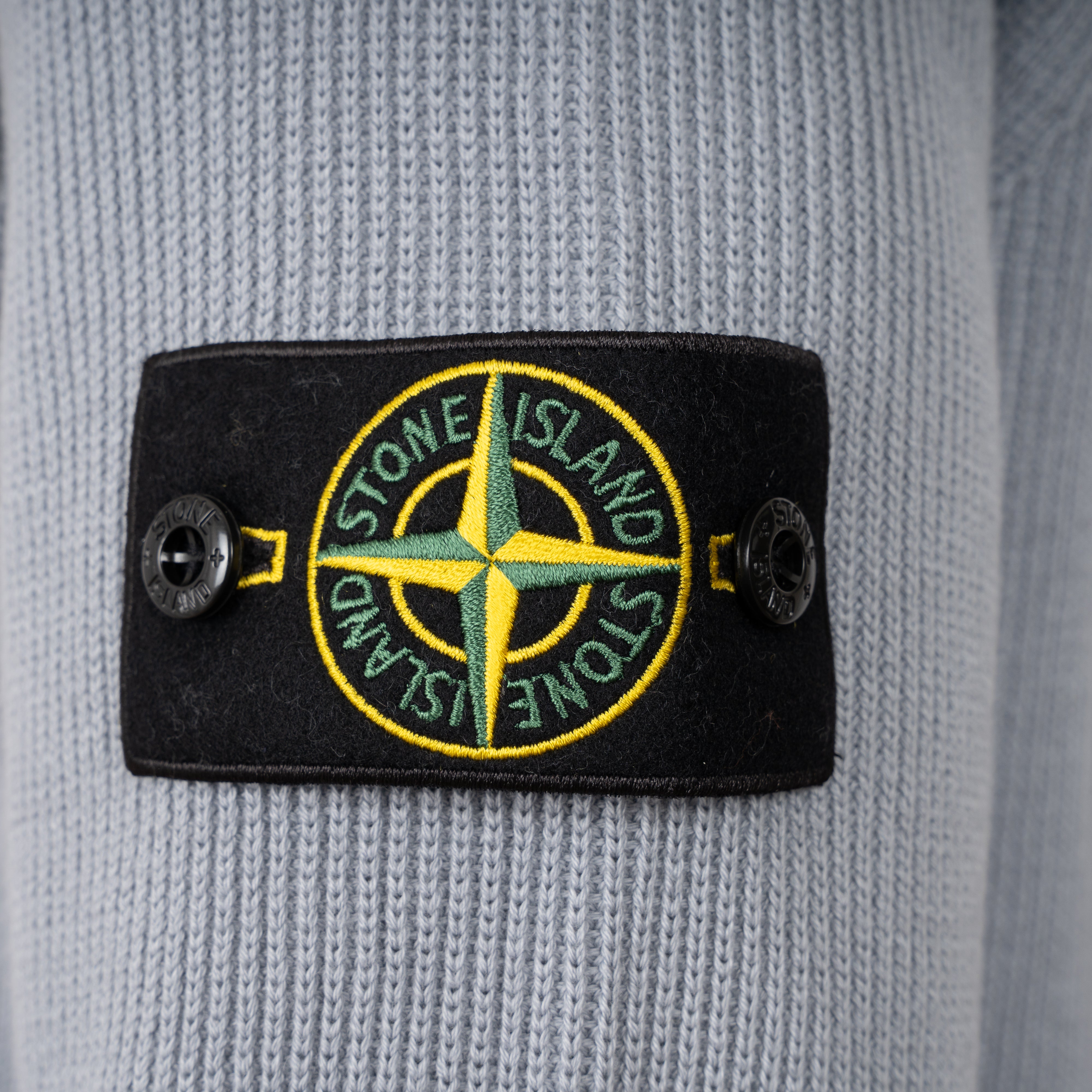Stone Island Gebreide Trui met Rits Grijs | Soft Organic Cotton