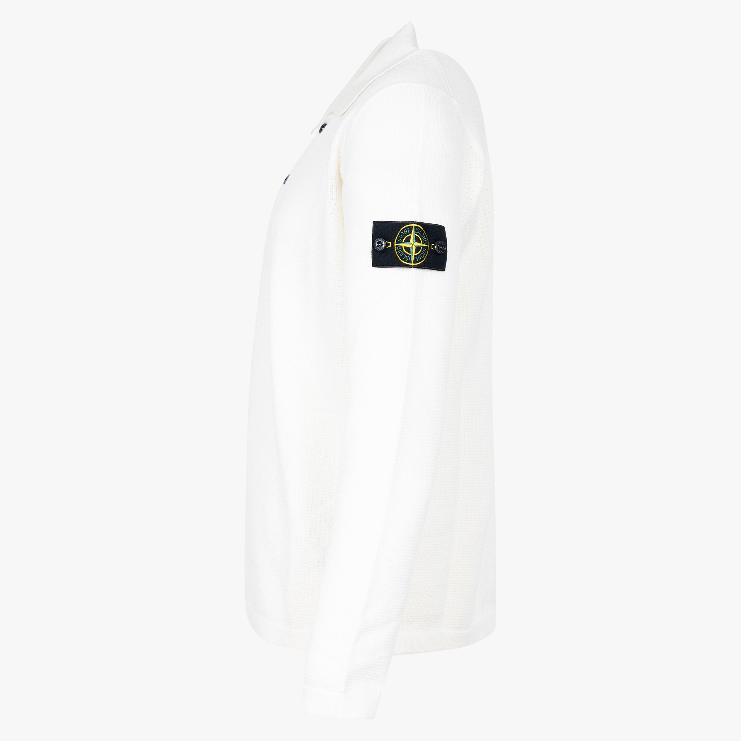Stone Island Gebreide Polotrui Crème | Micro Stitch