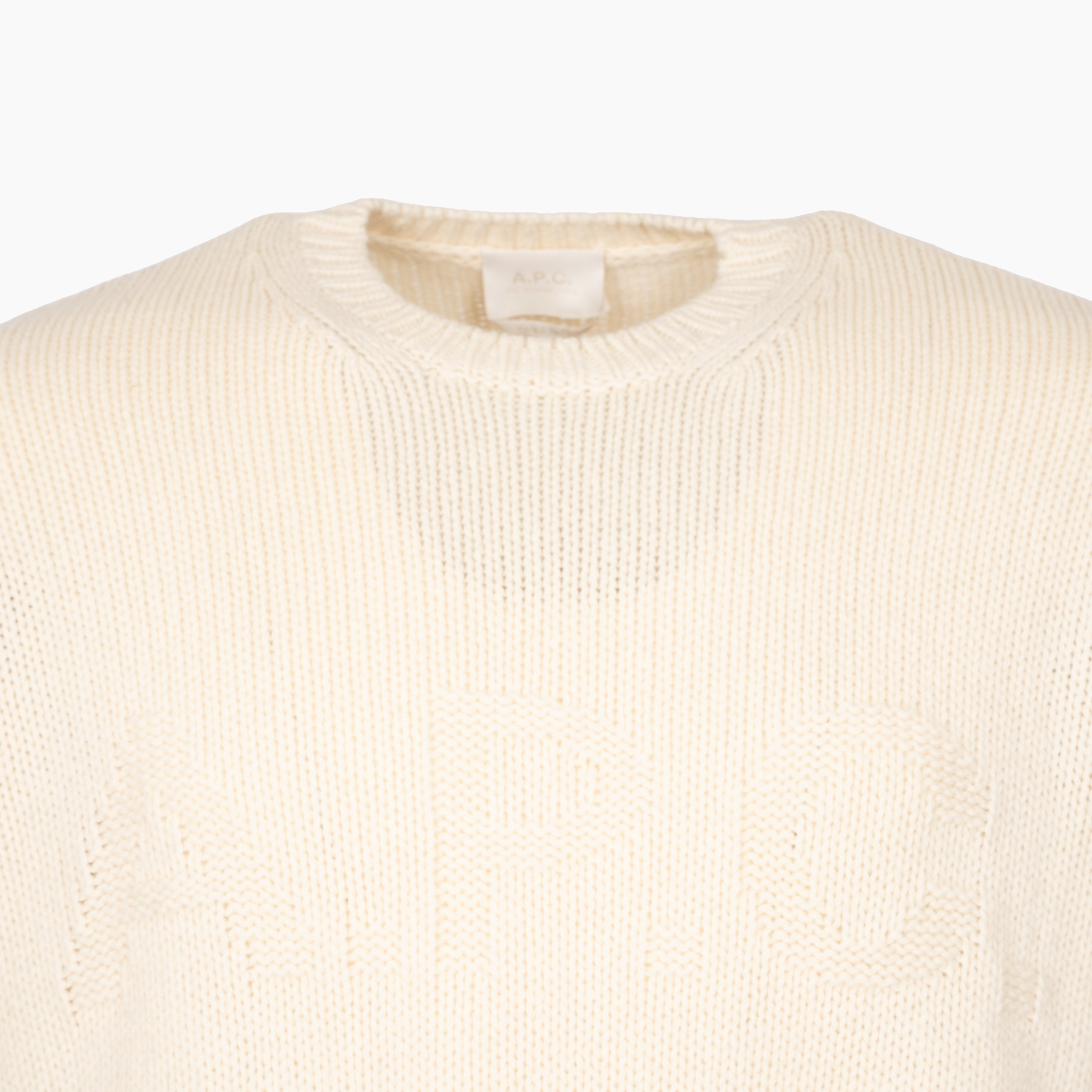 A.P.C. Gebreide Trui Crème | Pull George