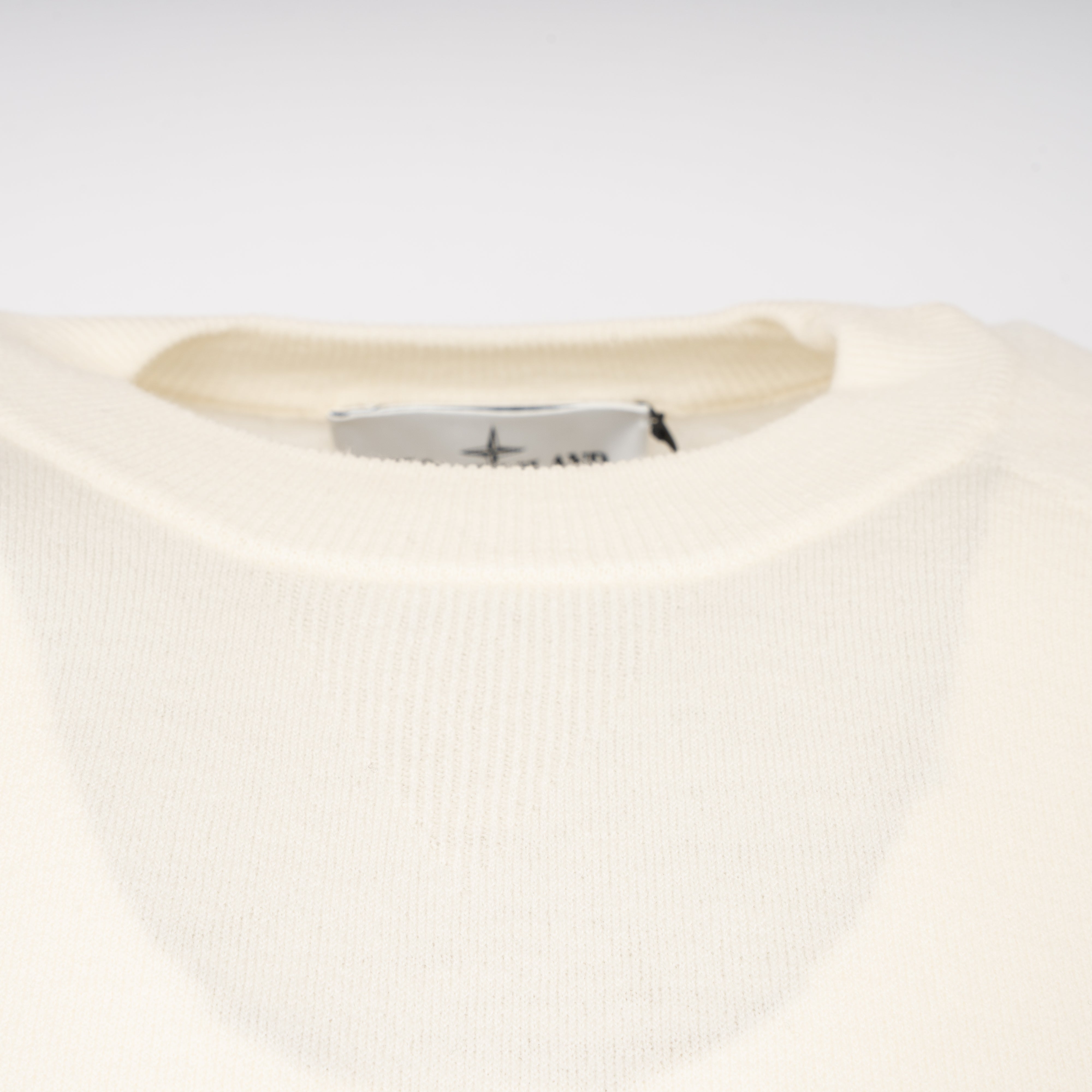 Stone Island Gebreide Trui Crème | Loose Fit Stretch RWS Wool