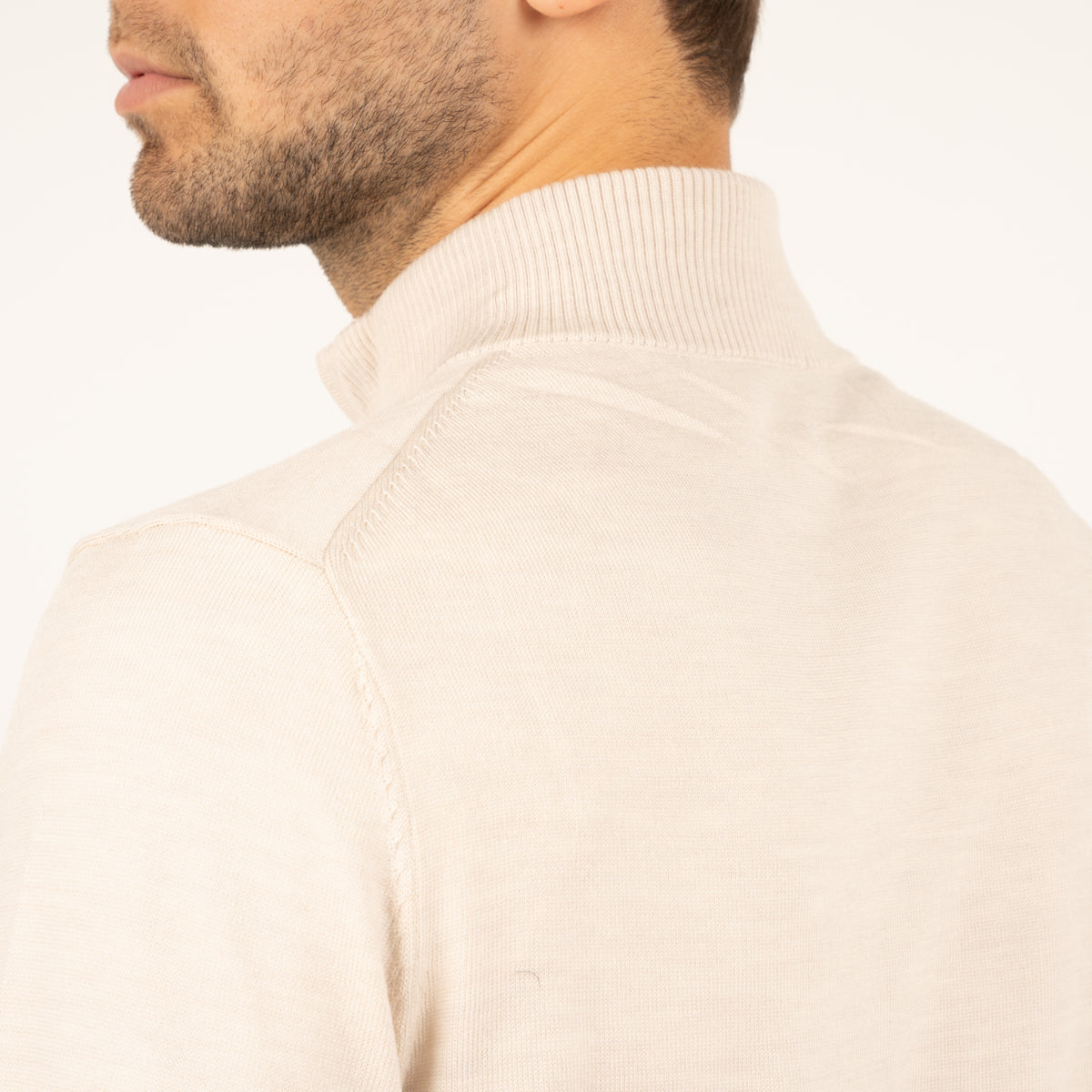 SEVEN DIALS Gebreide Trui met Rits Beige | Saul