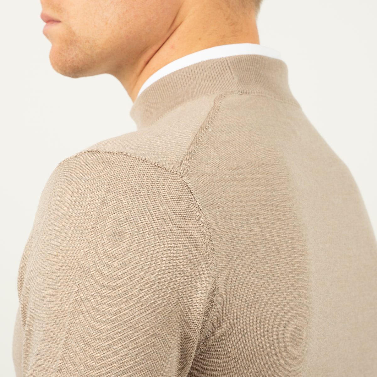 SEVEN DIALS Gebreide Turtleneck Trui Zand | Goy