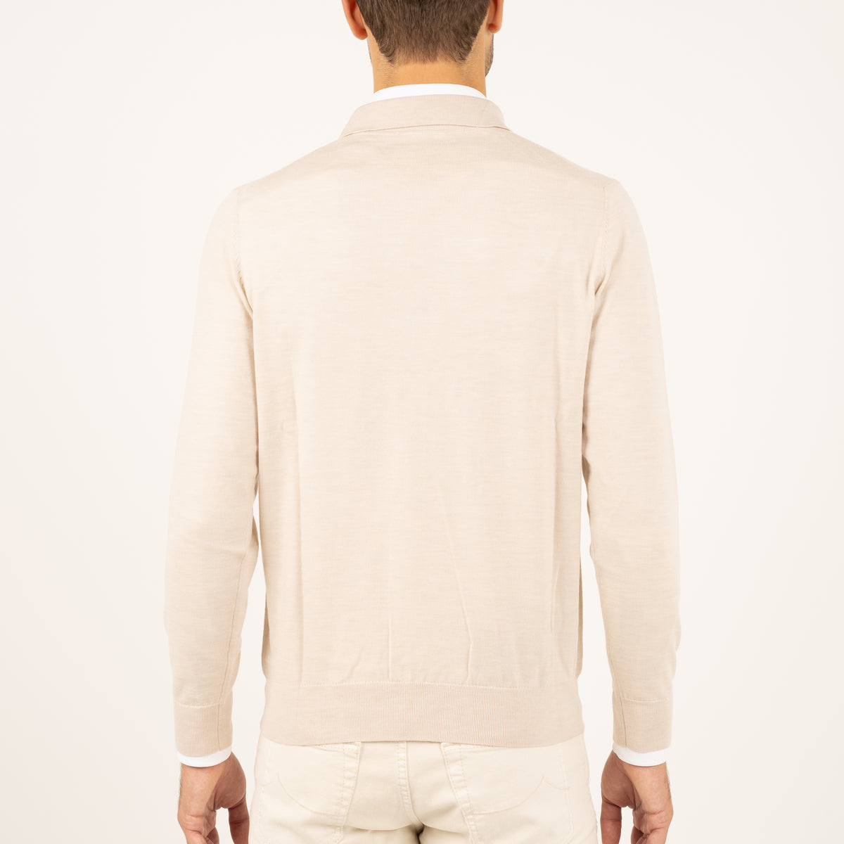 SEVEN DIALS Gebreide Trui met Rits en Polokraag Beige | Athene