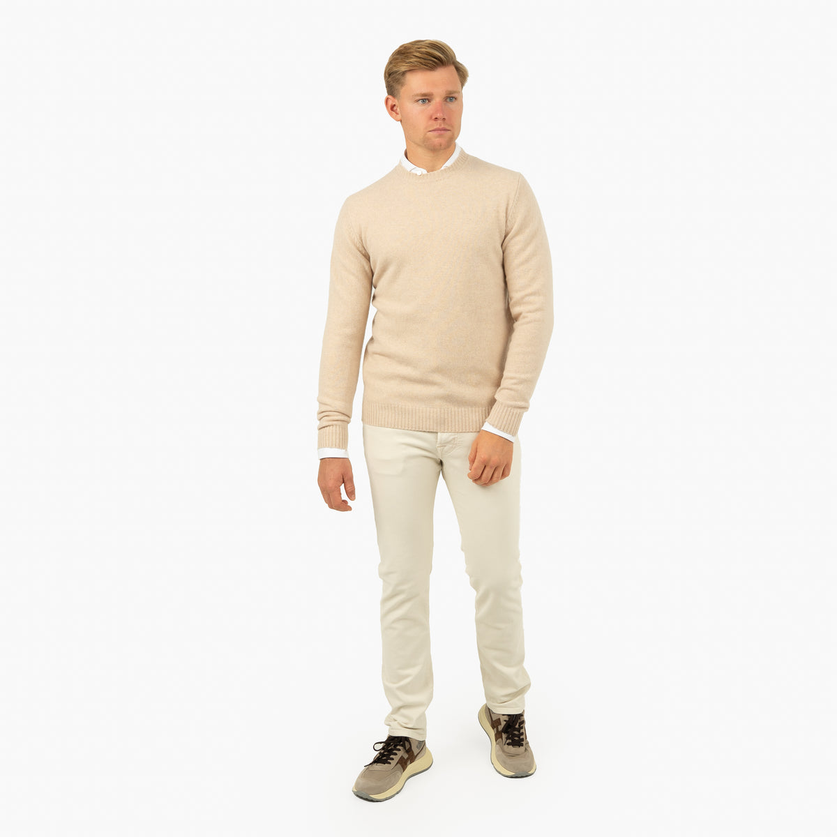 SEVEN DIALS Gebreide Trui Beige | Lusaka