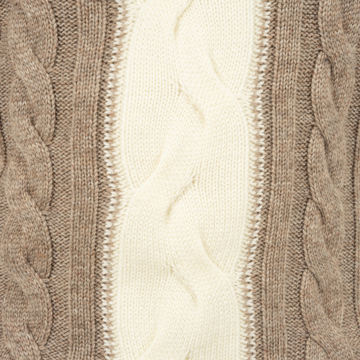 SEVEN DIALS Gebreide Coltrui met Kabel Beige | Busan
