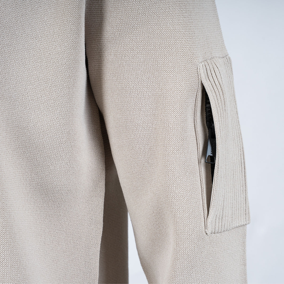 Genti Technische Trui met Rits Beige | Cool Dry