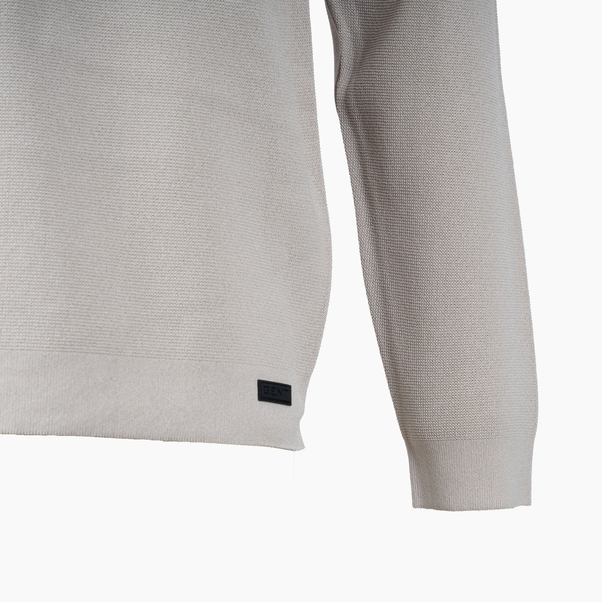 Genti Technische Trui met Rits Beige | Cool Dry
