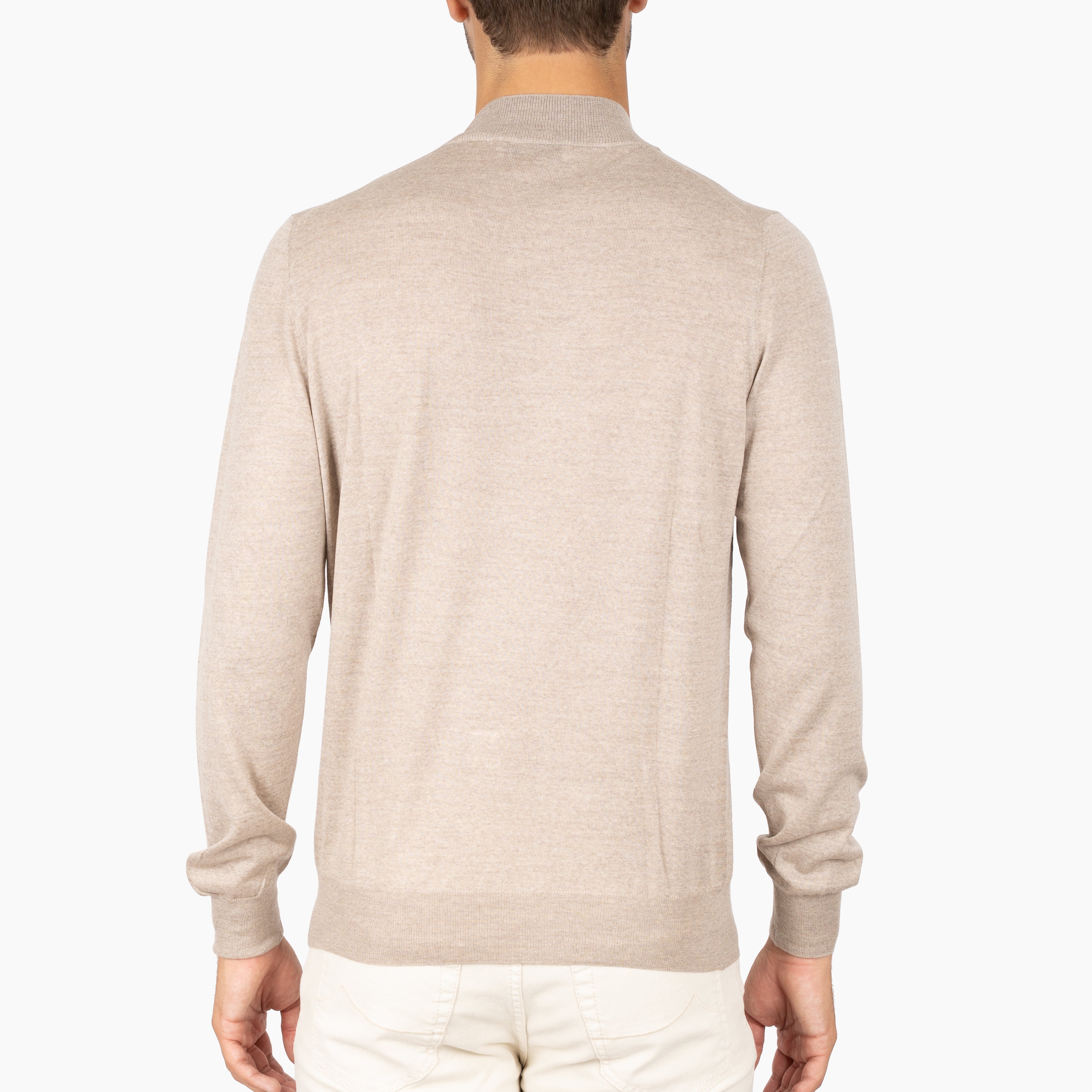 Gran Sasso Gebreide Turtleneck Trui Beige | Extrafine Merino