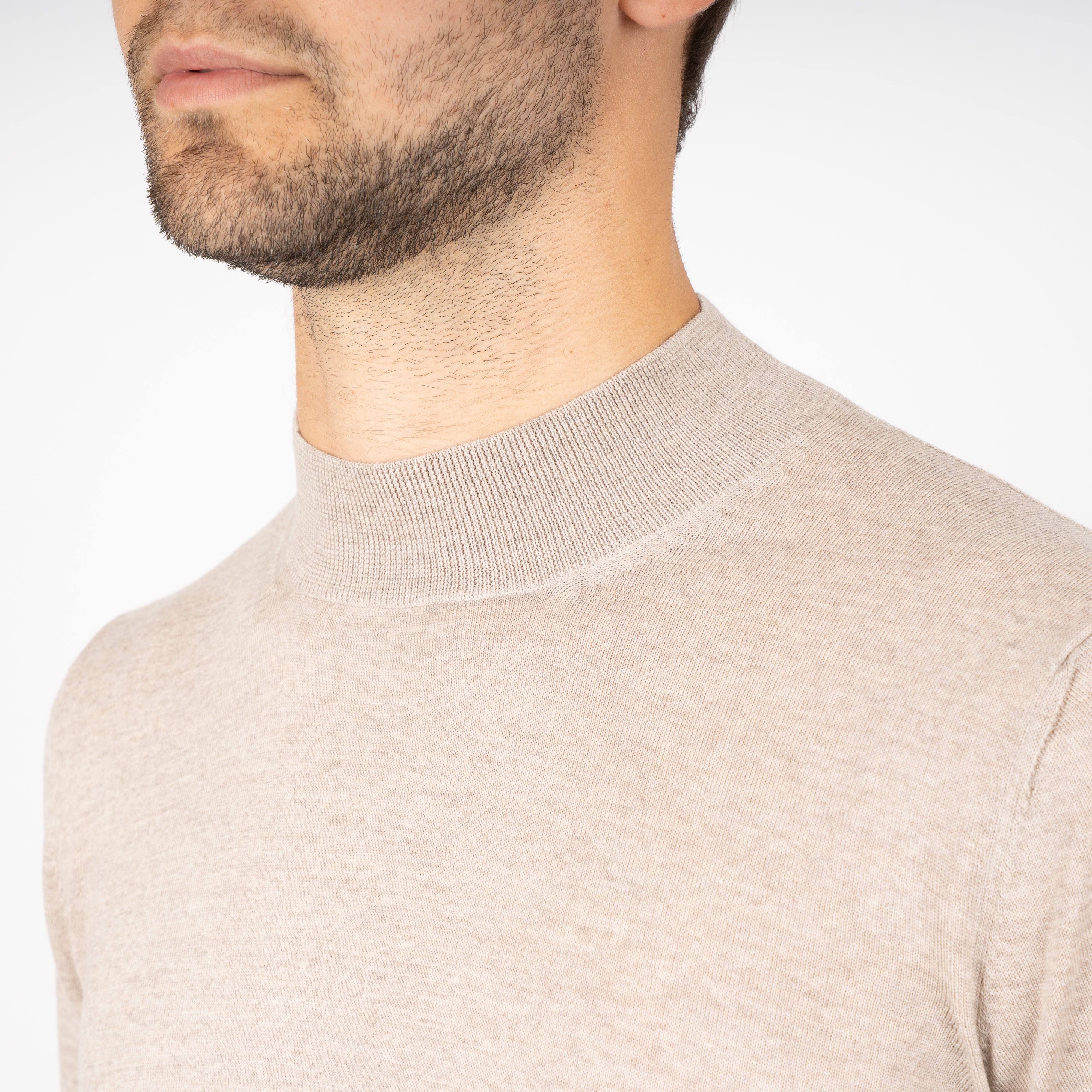 Gran Sasso Gebreide Turtleneck Trui Beige | Extrafine Merino