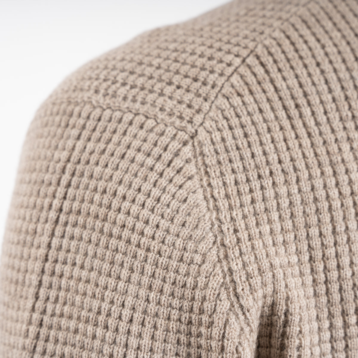 Gran Sasso Gebreide Polotrui Beige | Extrafine Merino