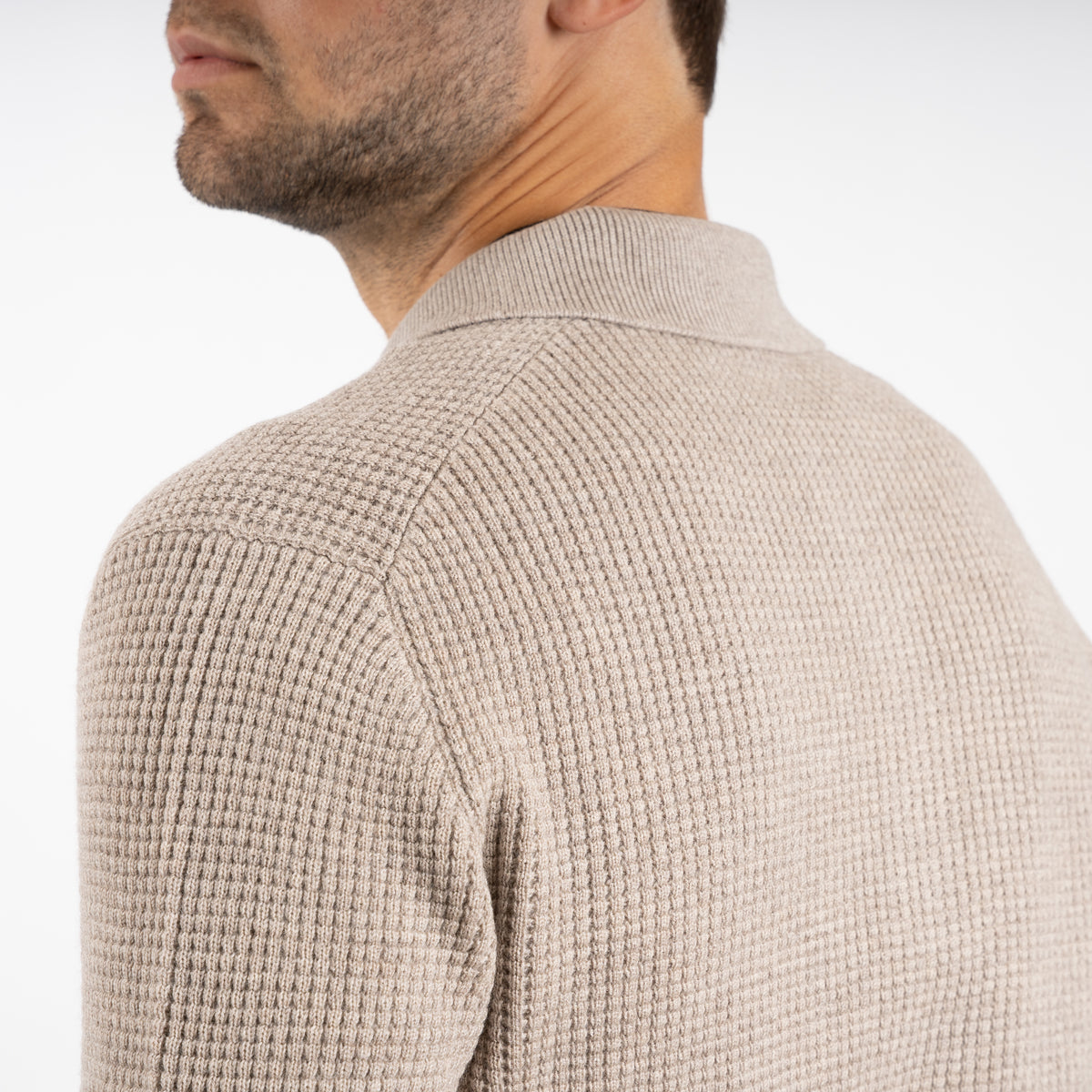 Gran Sasso Gebreide Polotrui Beige | Extrafine Merino